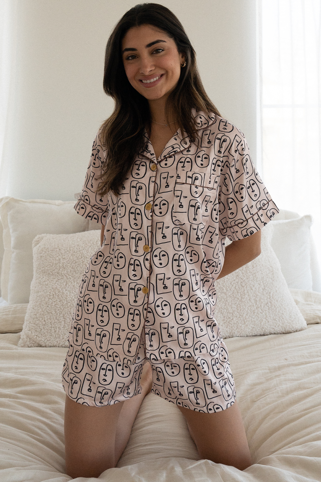 Boho Faces Satin Pajamas