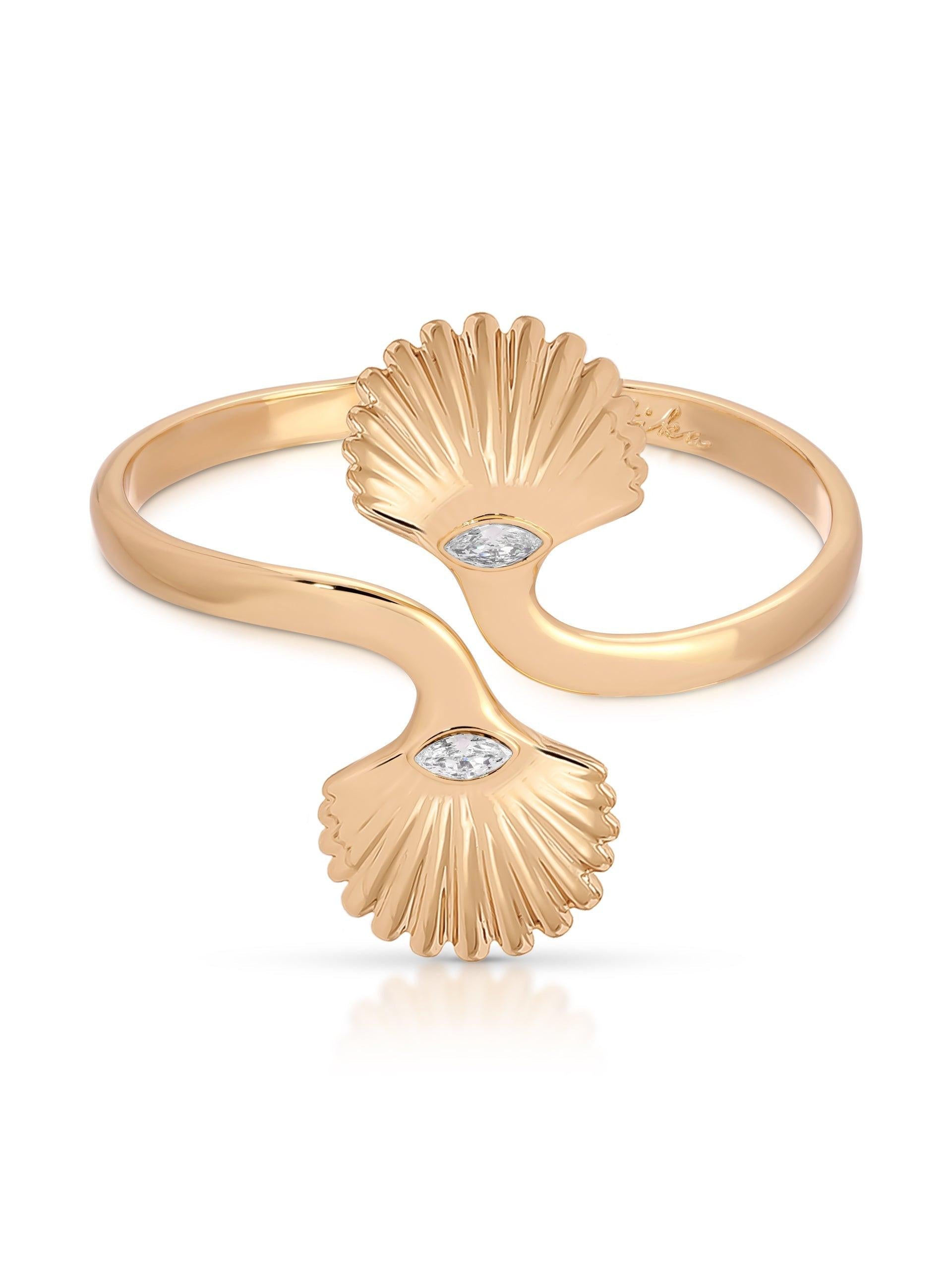 Santorini Shell Cuff - Flying Tomato - Cuffs and Bangles - Ettika