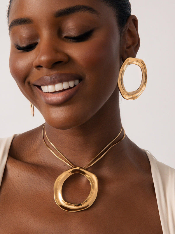 Open Circle Necklace - Flying Tomato - Necklaces - Ettika