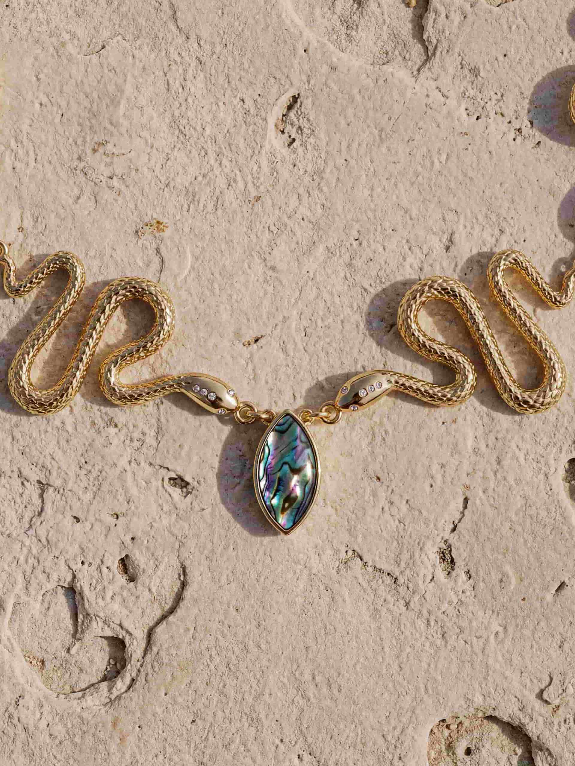 Abalone Serpentina Snake Choker.