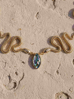 Abalone Serpentina Snake Choker.