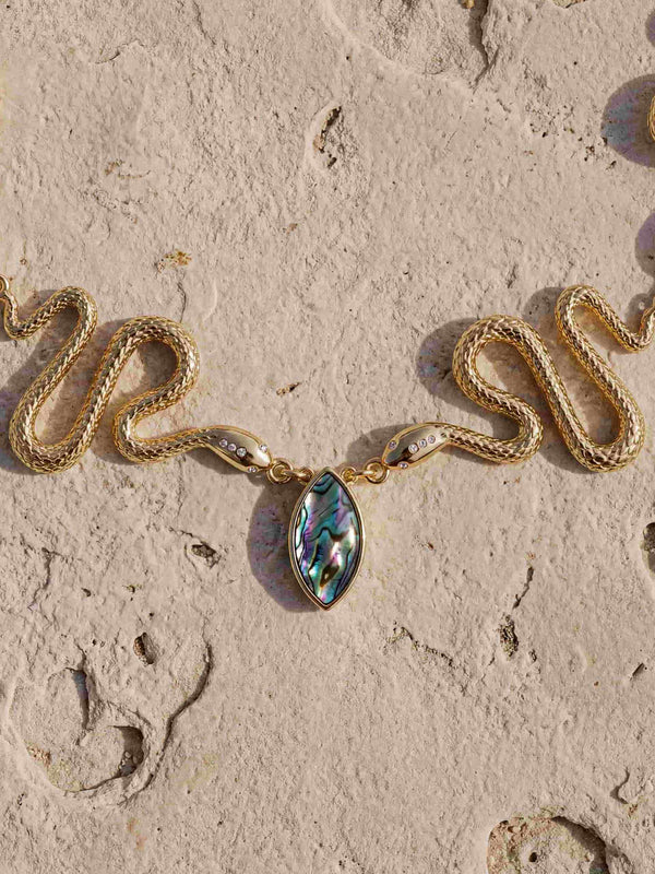 Abalone Serpentina Snake Choker.