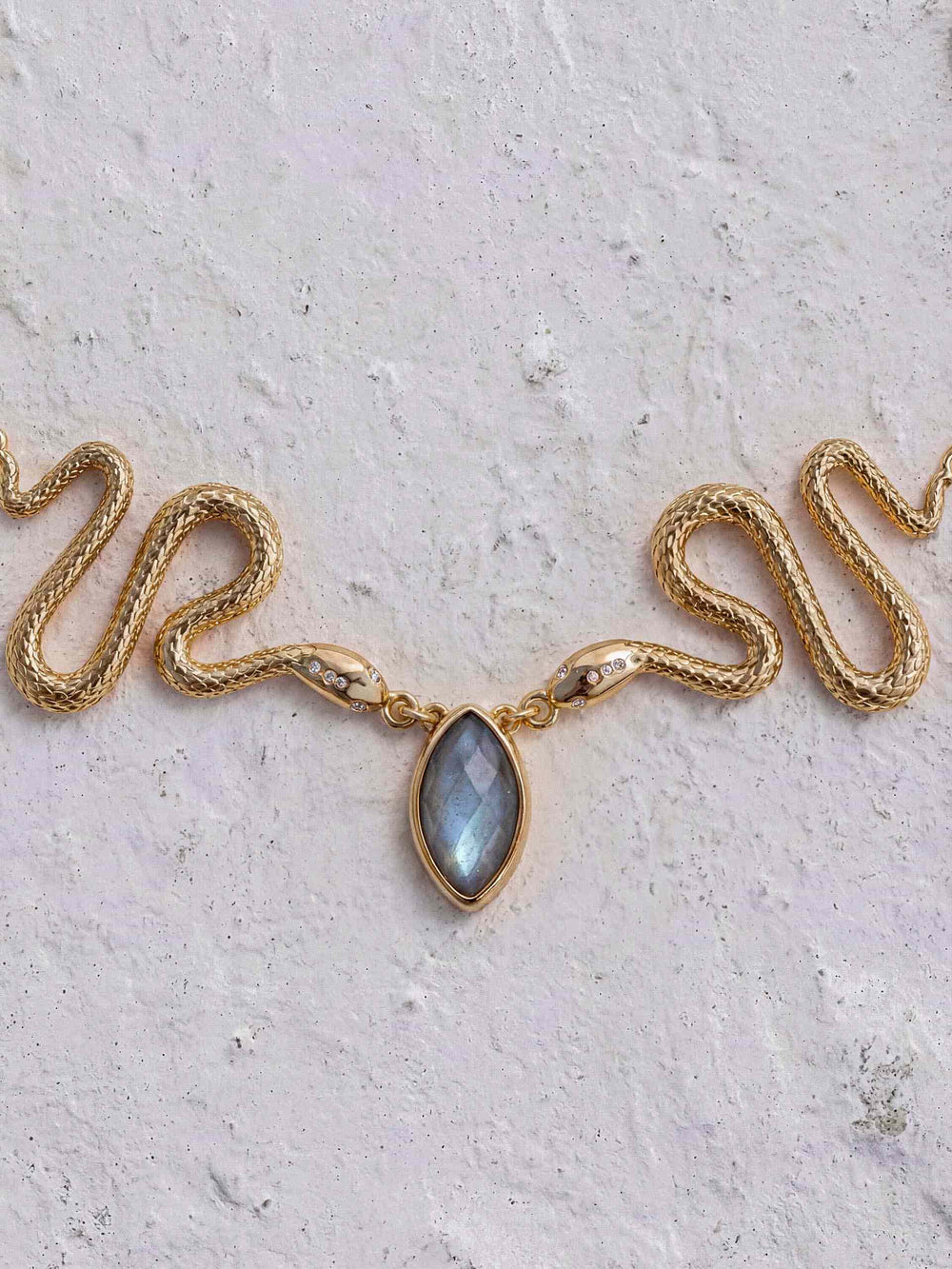 Mother of Pearl Serpentina Snake Choker.
