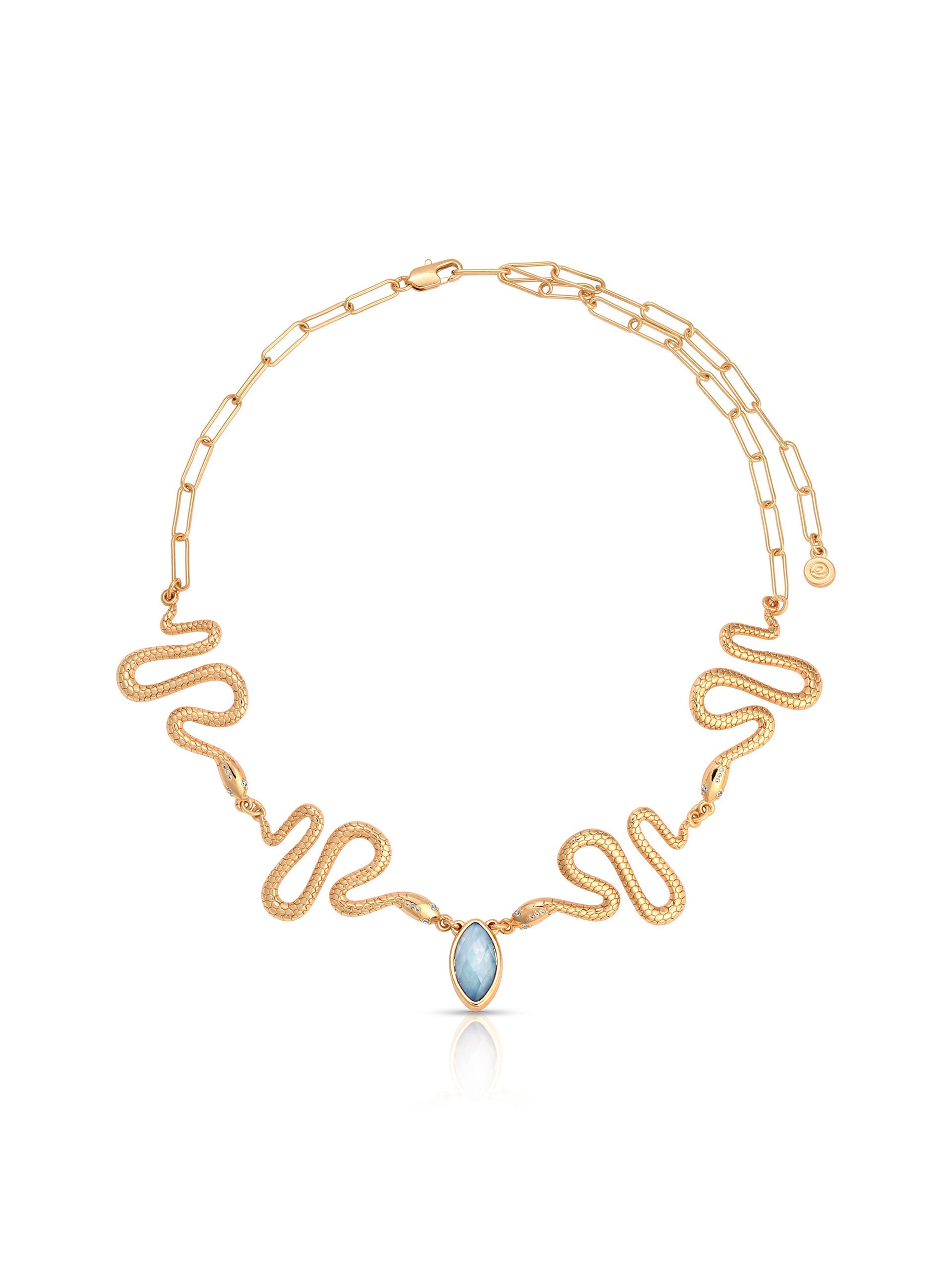 Mother of Pearl Serpentina Snake Choker.