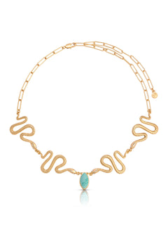 Turquoise Serpentina Snake Choker.