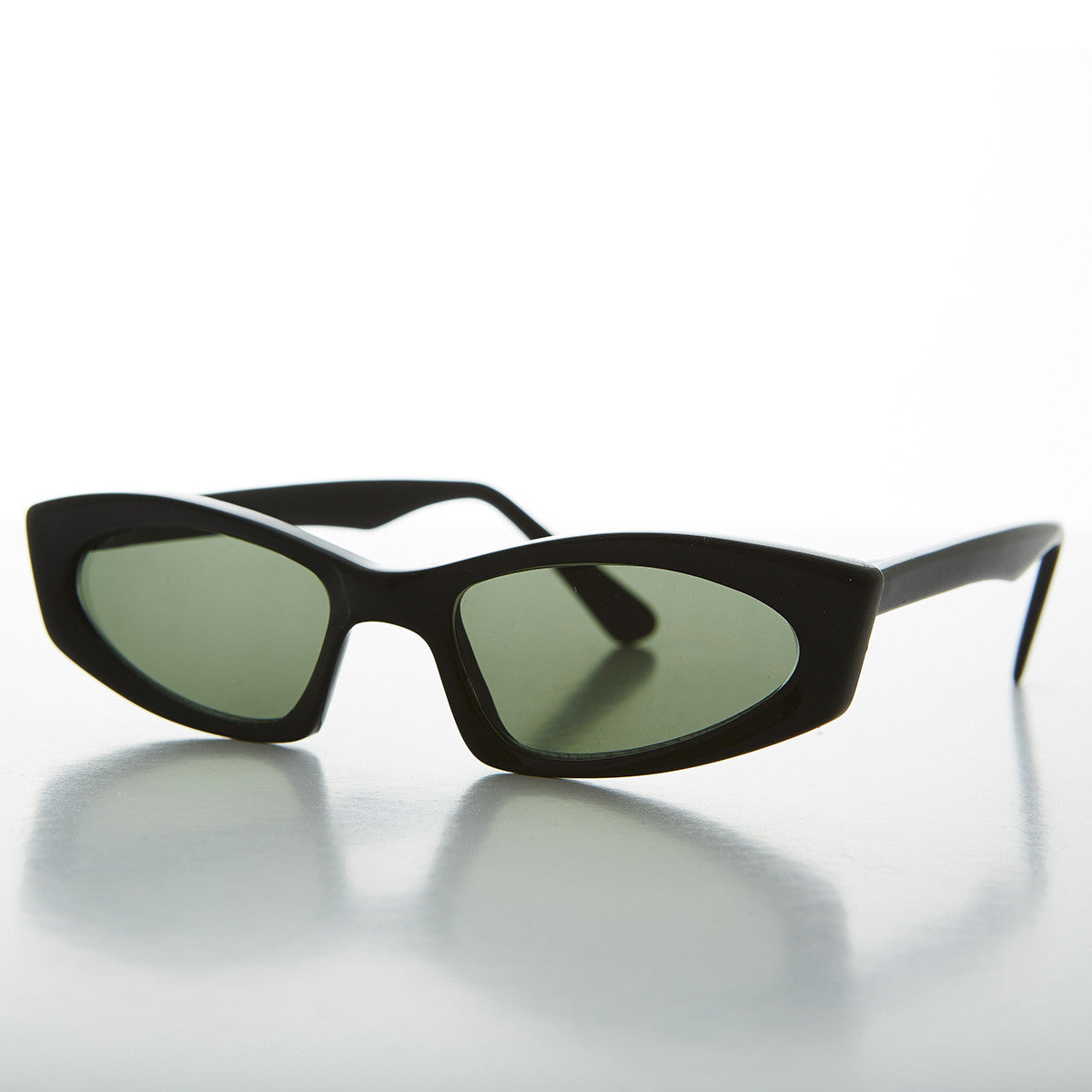 Vintage Hipster Cool Thin Crazy Cat Eye Sunglass - Cortney