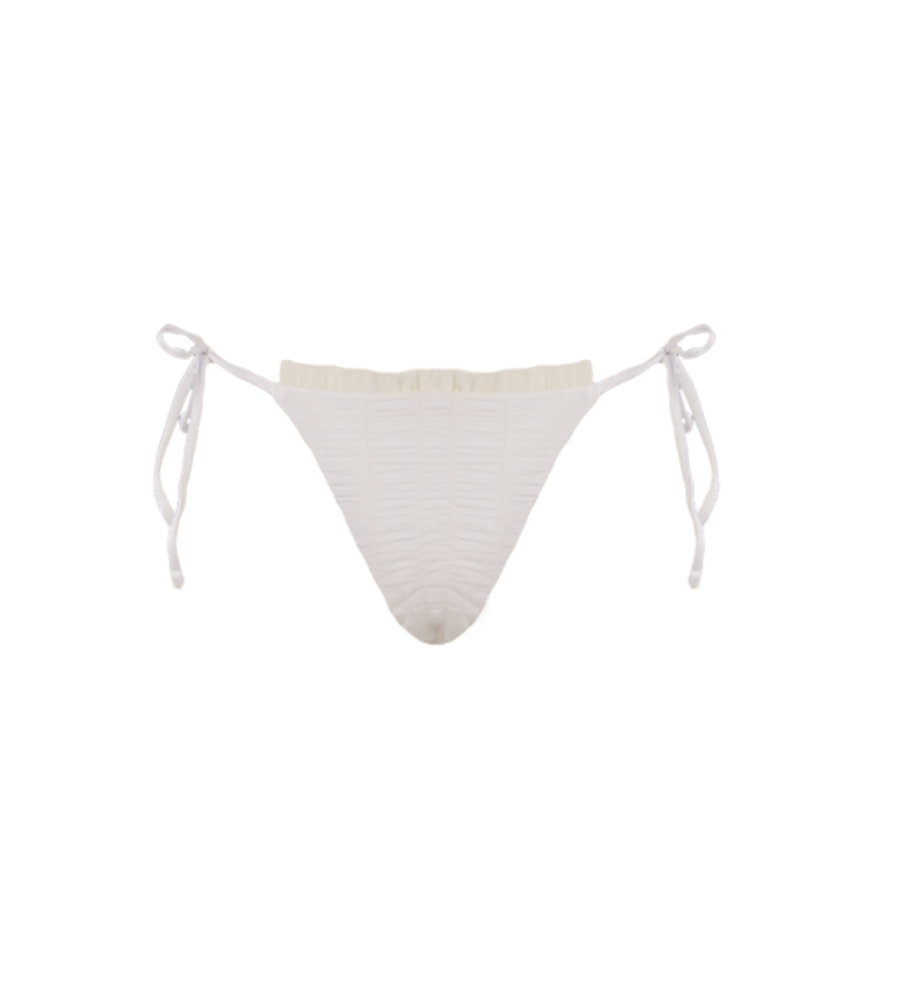 Gaia White Bikini Bottom