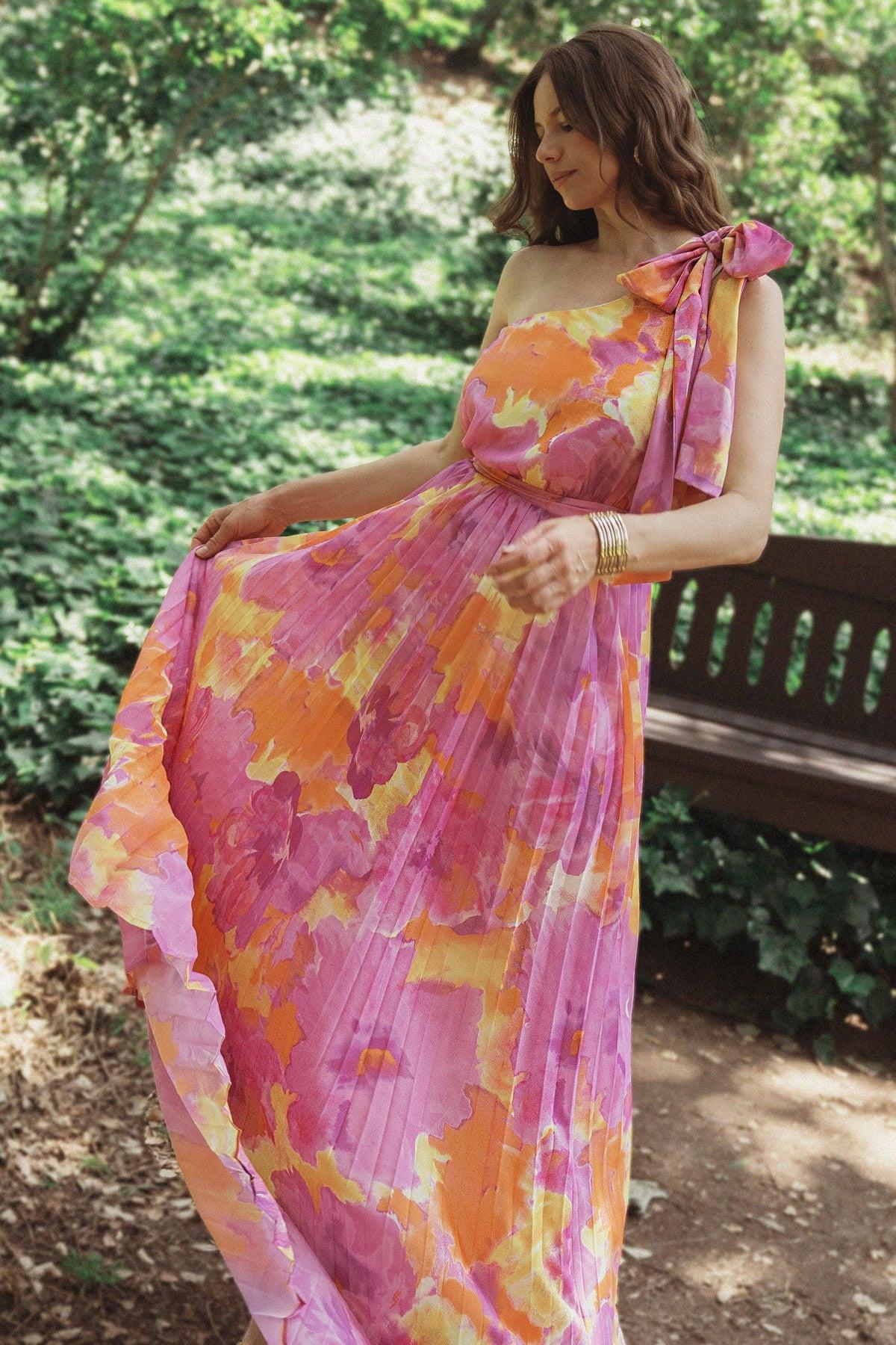 FOREVER FLEUR-ISHING WOVEN MAXI DRESS.