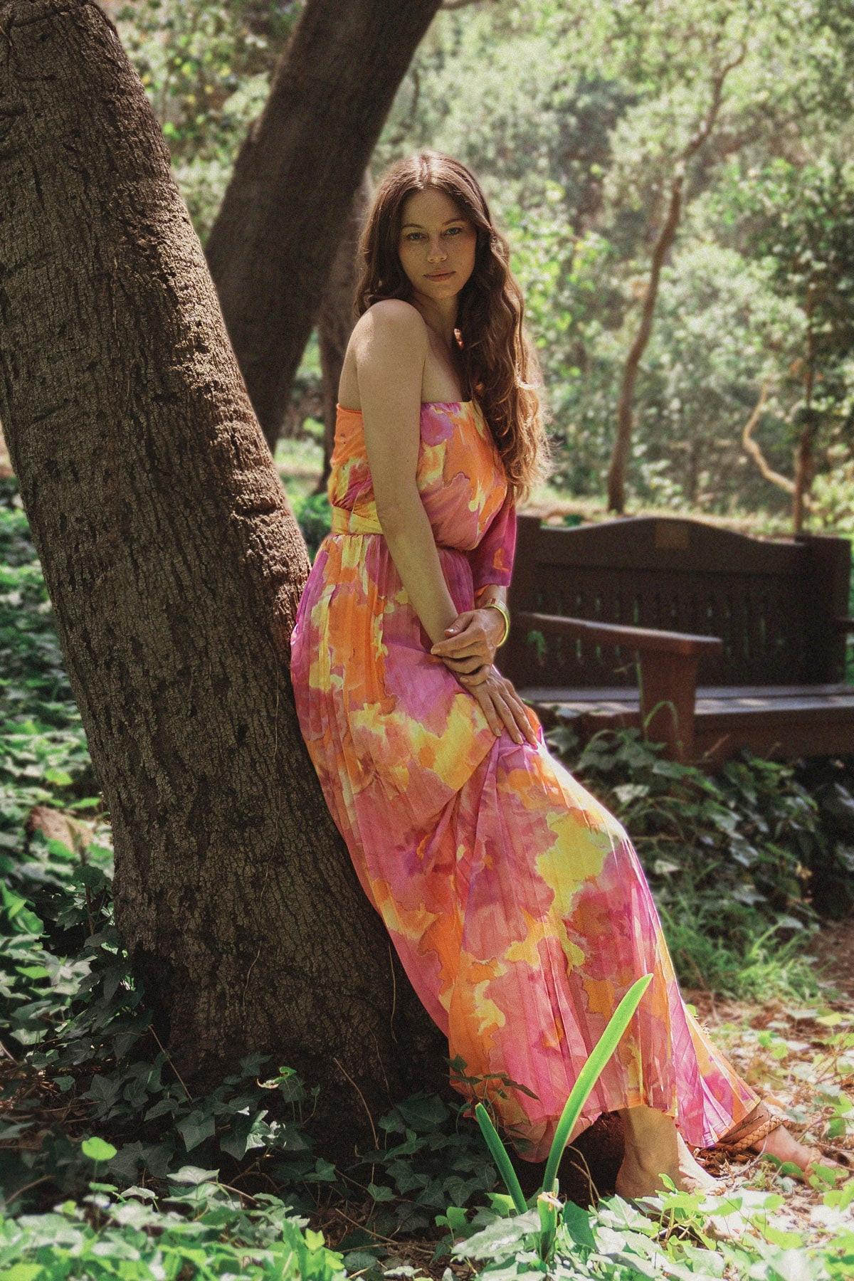 FOREVER FLEUR-ISHING WOVEN MAXI DRESS.