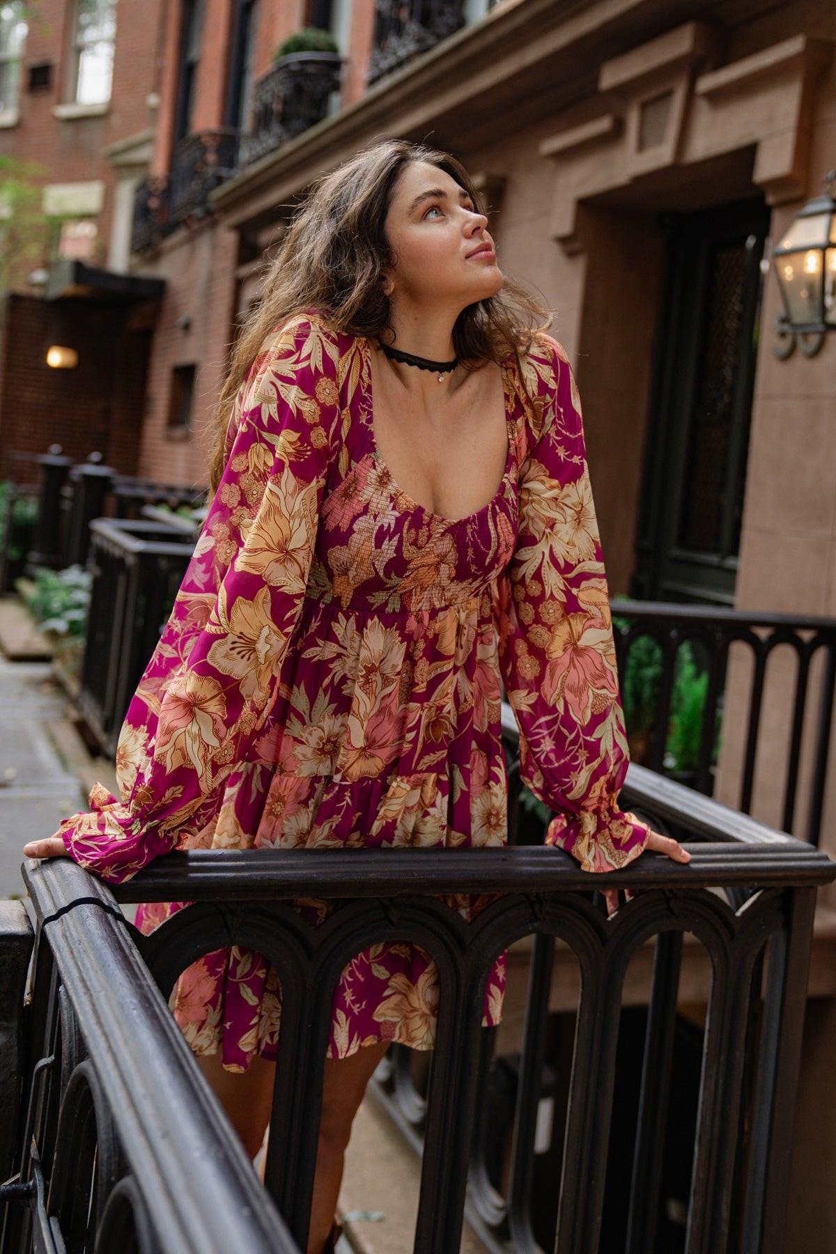 KEEPER OF MY HEART WOVEN MINI DRESS.