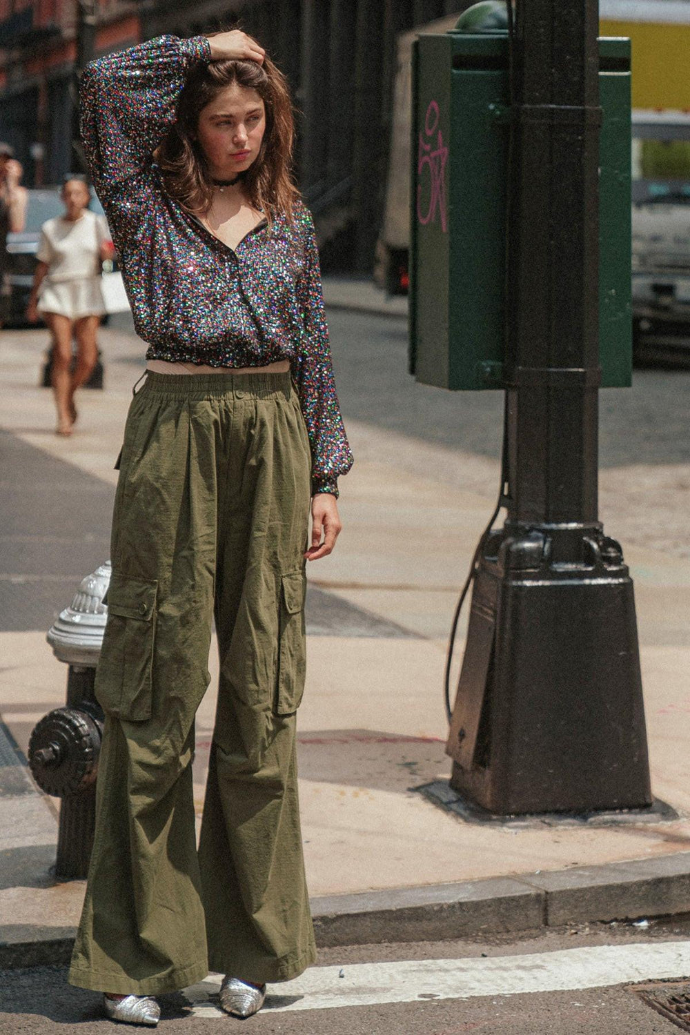 FREEDOM CALLS SEQUIN TOP.