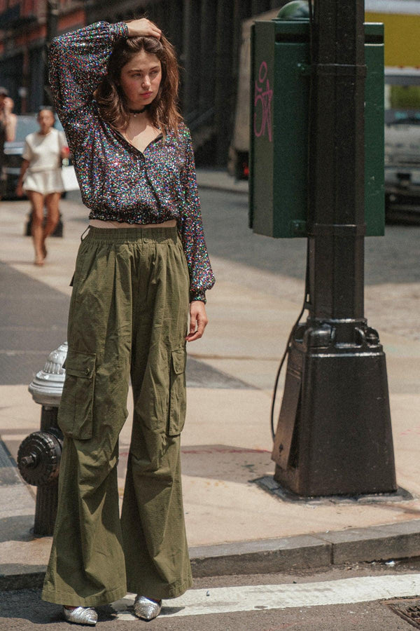 FREEDOM CALLS SEQUIN TOP.