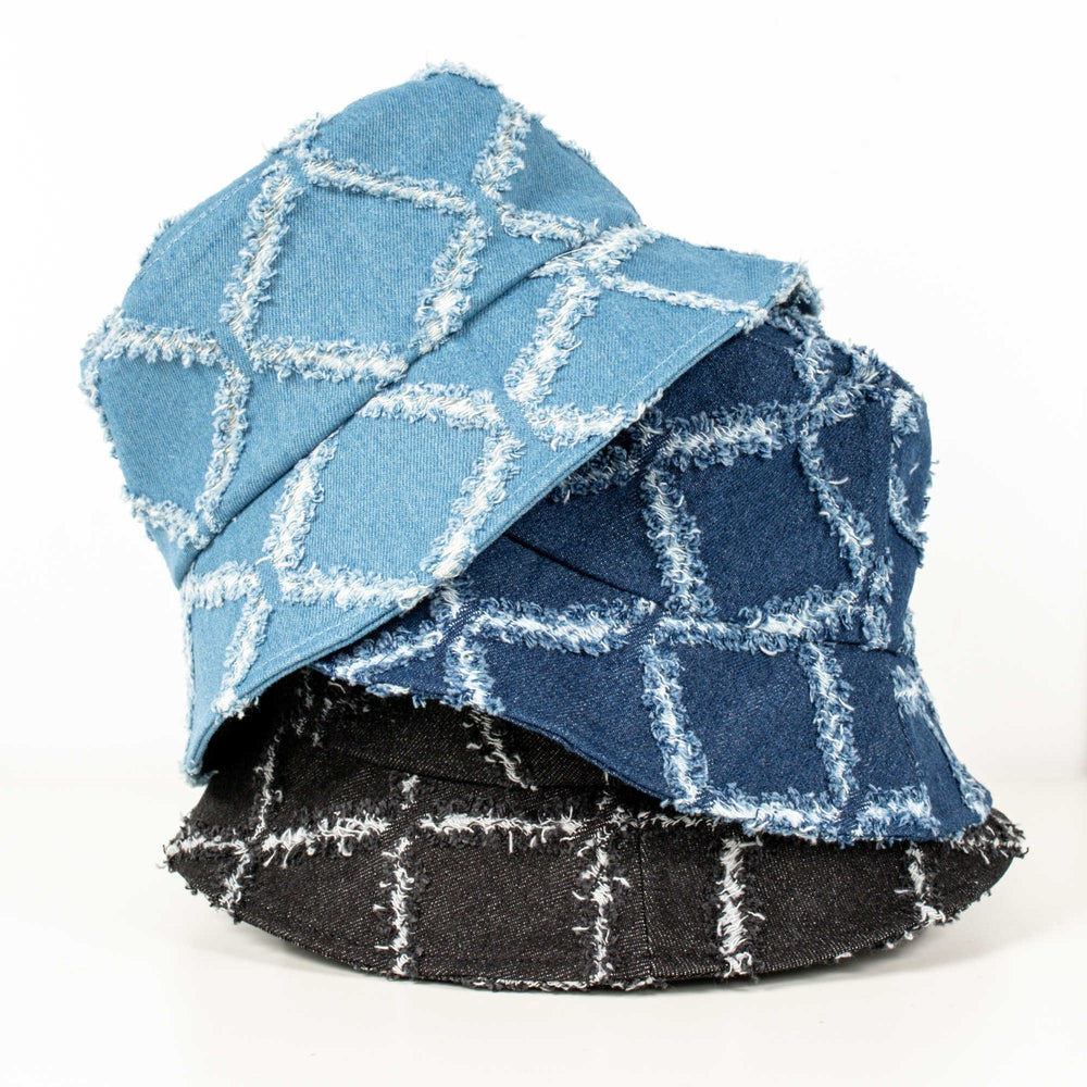 Diamond Print Bucket Hat