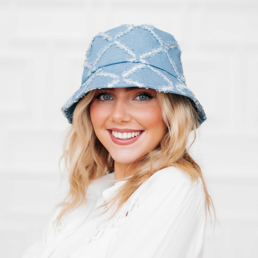 Diamond Print Bucket Hat