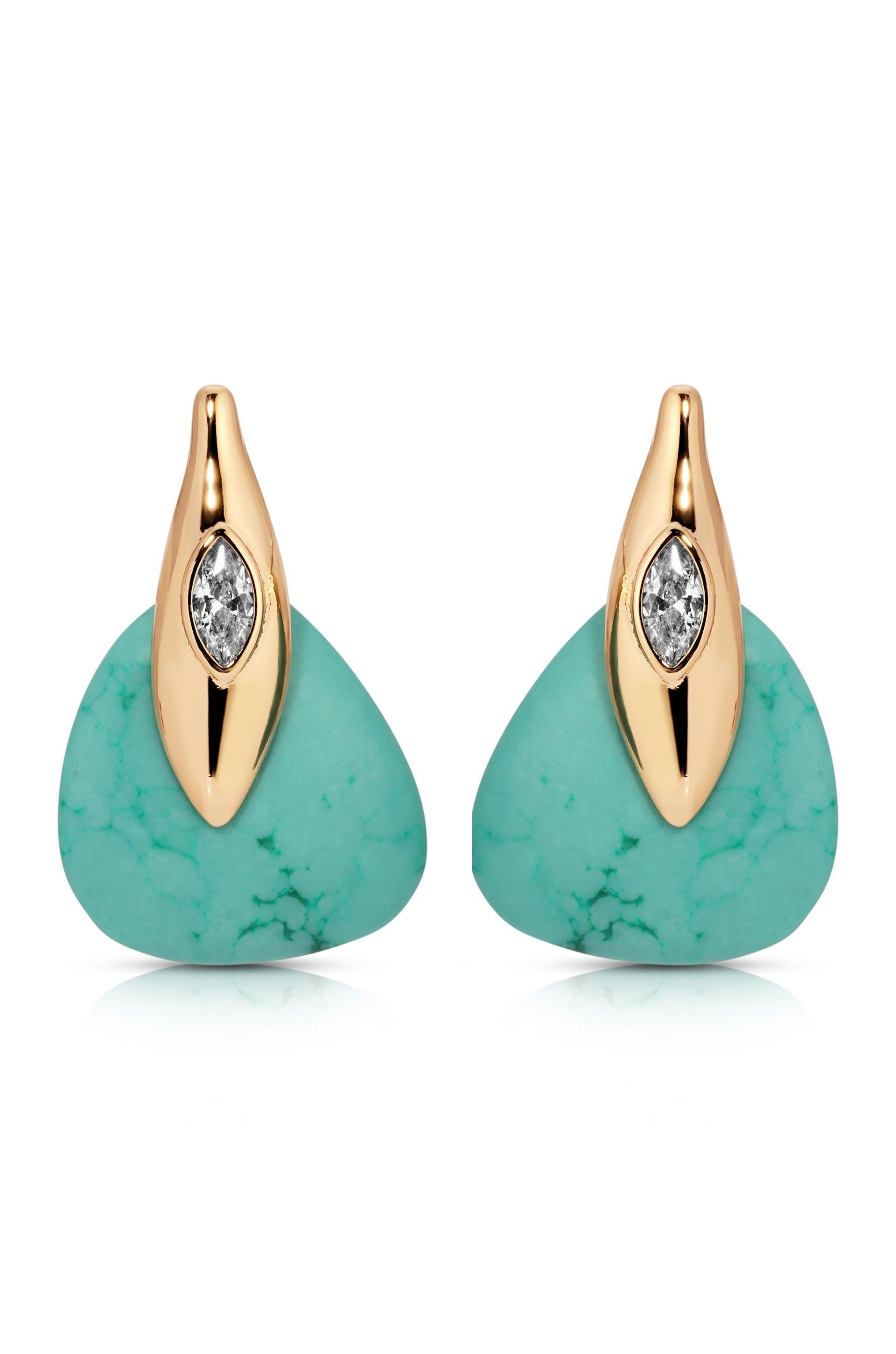 Turquoise Solstice Earrings - Flying Tomato - Earrings - Ettika