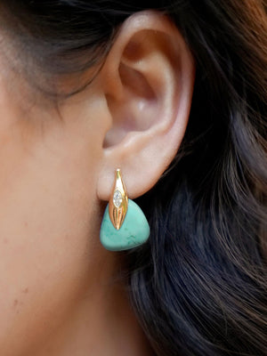 Turquoise Solstice Earrings - Flying Tomato - Earrings - Ettika