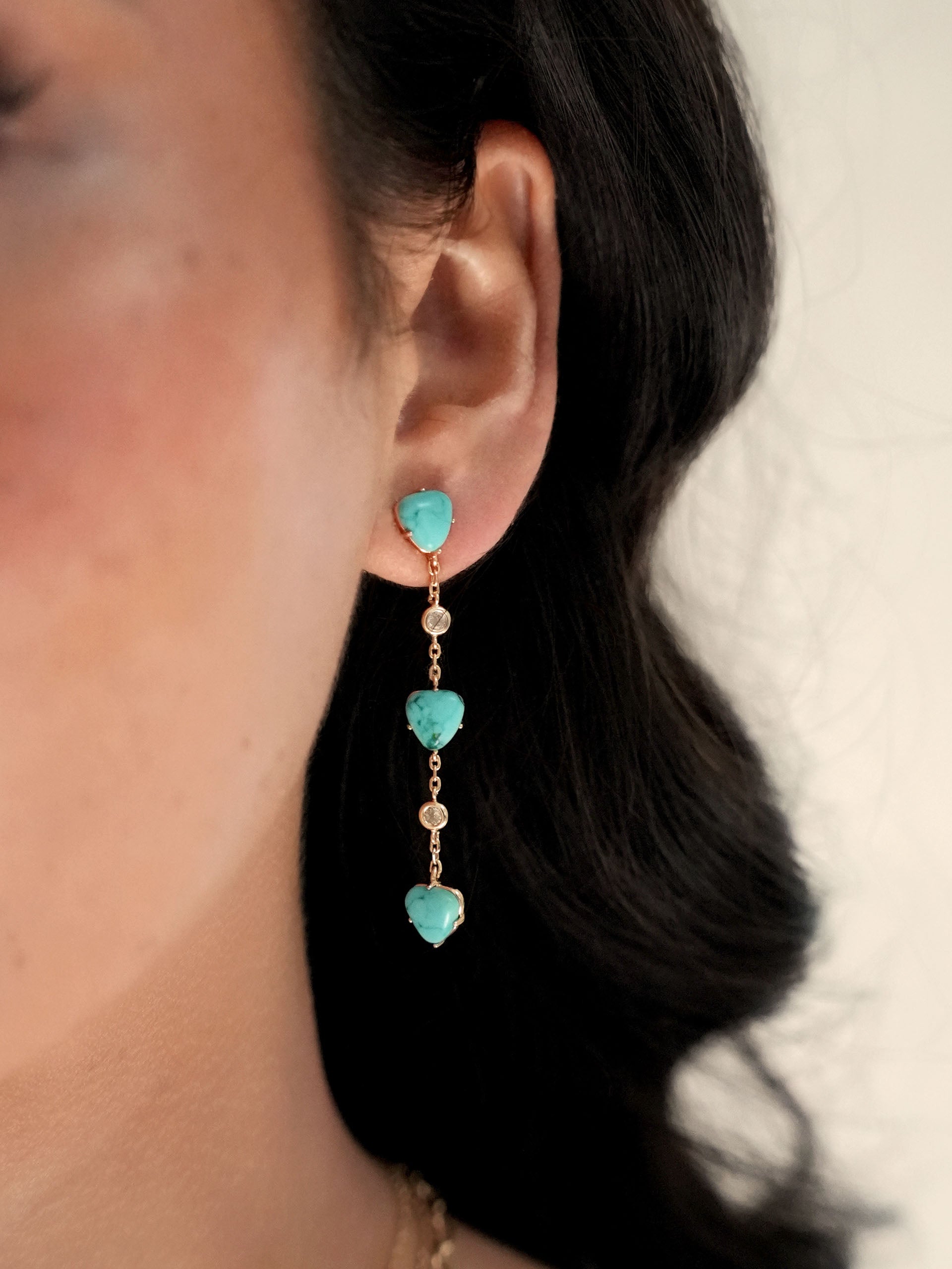 Turquoise Solstice Dangle Earrings.