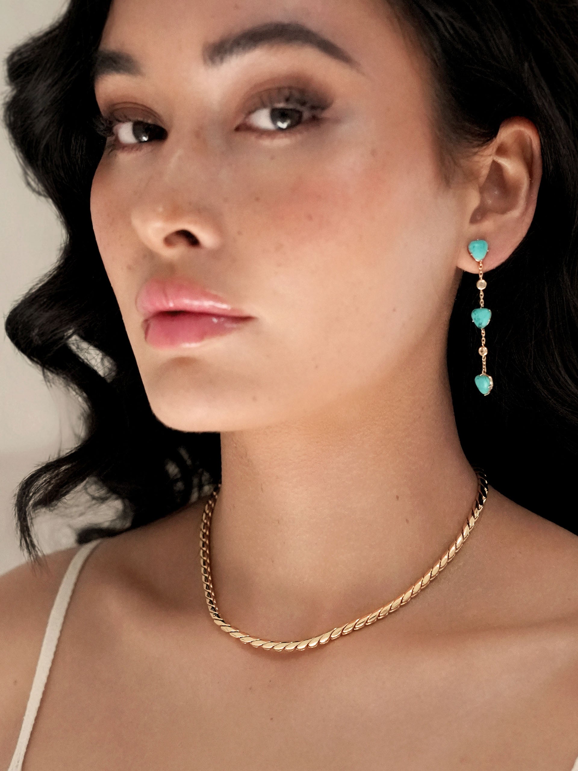 Turquoise Solstice Dangle Earrings.