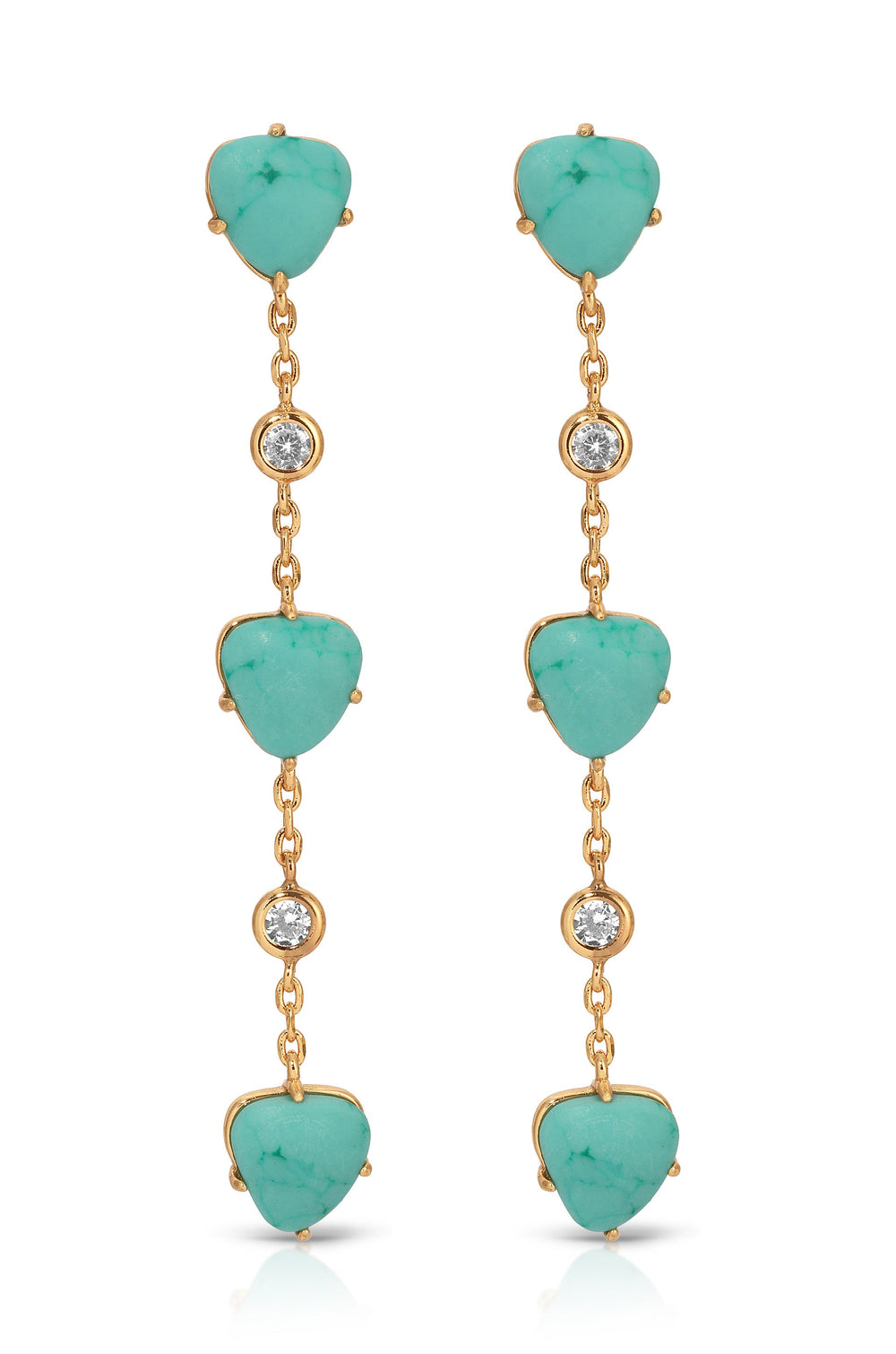Turquoise Solstice Dangle Earrings.