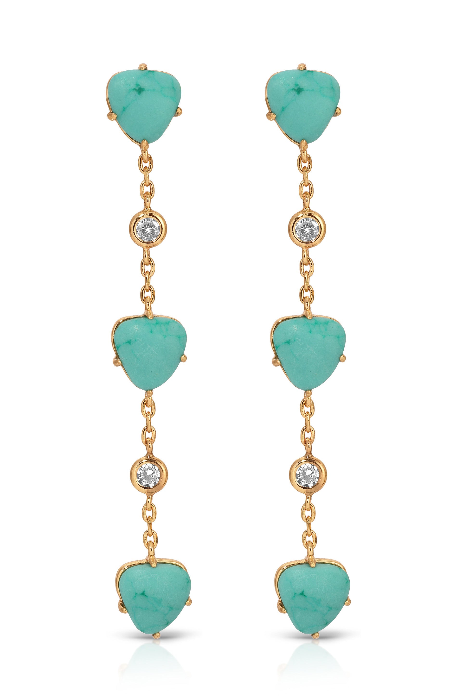 Turquoise Solstice Dangle Earrings.