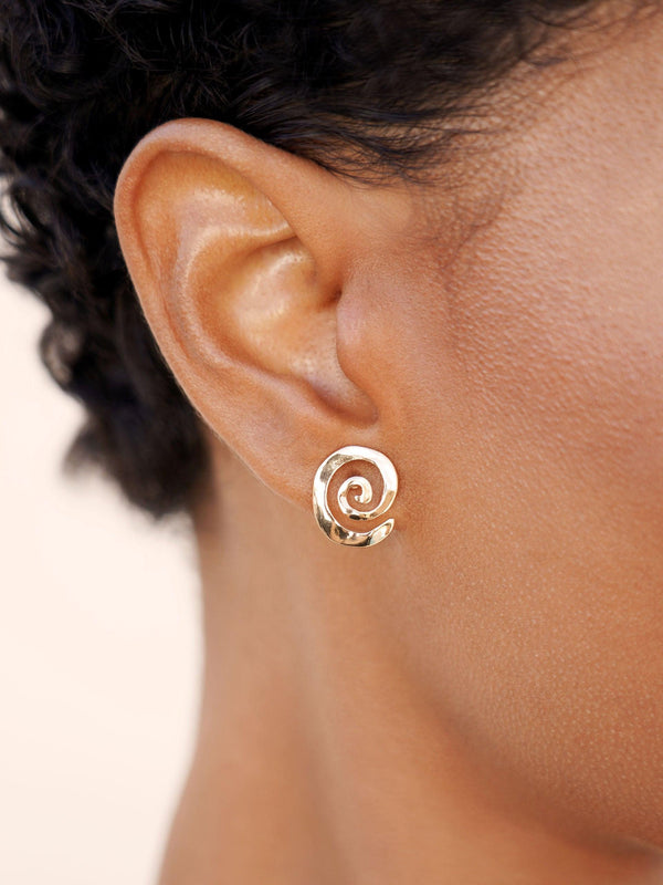 Aura Swirl Studs - Flying Tomato - Earrings - Ettika