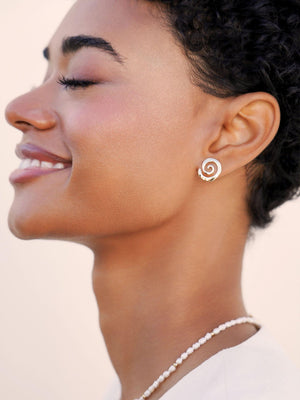 Aura Swirl Studs - Flying Tomato - Earrings - Ettika