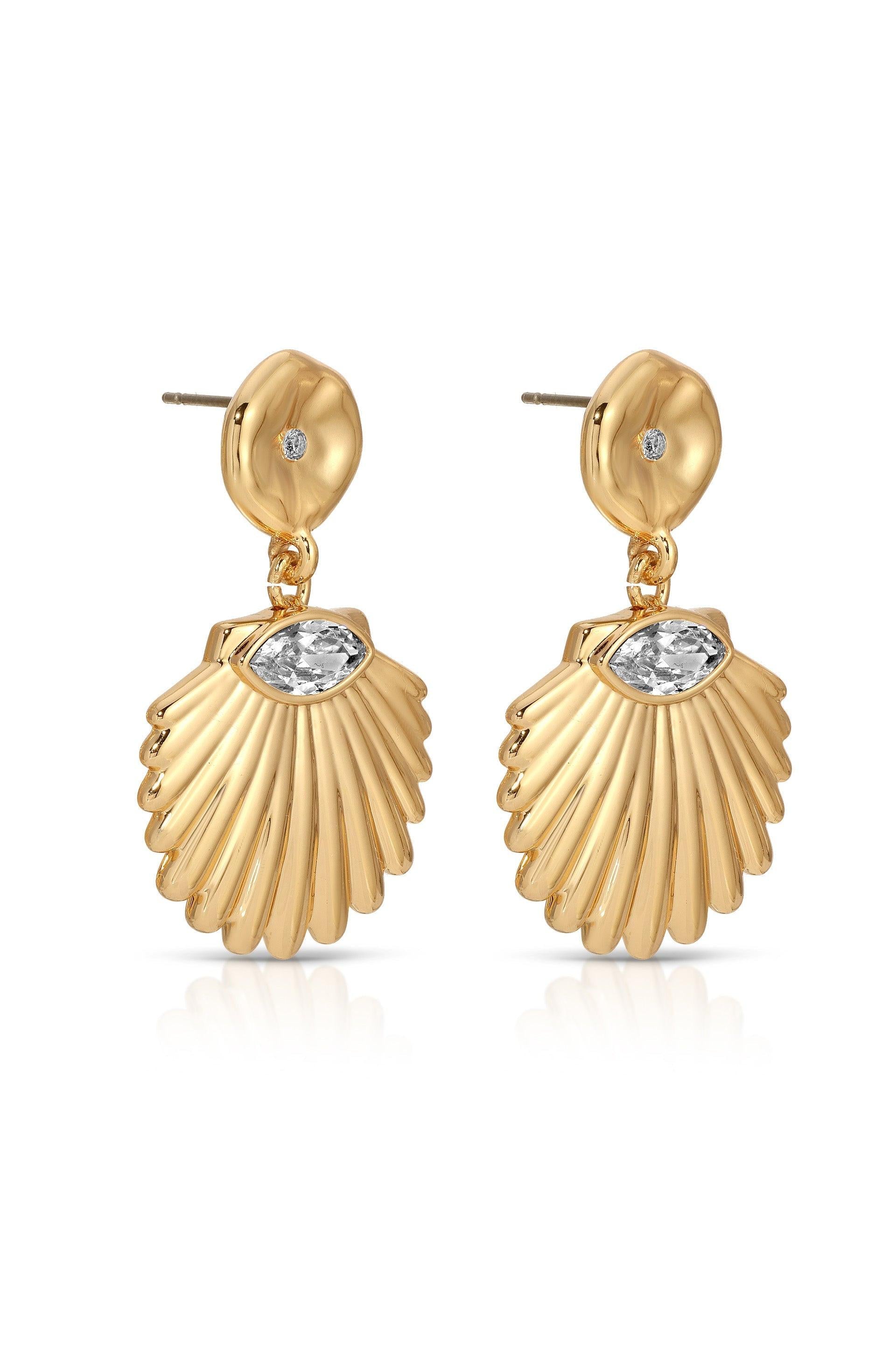 Santorini Shell Drop Earrings.