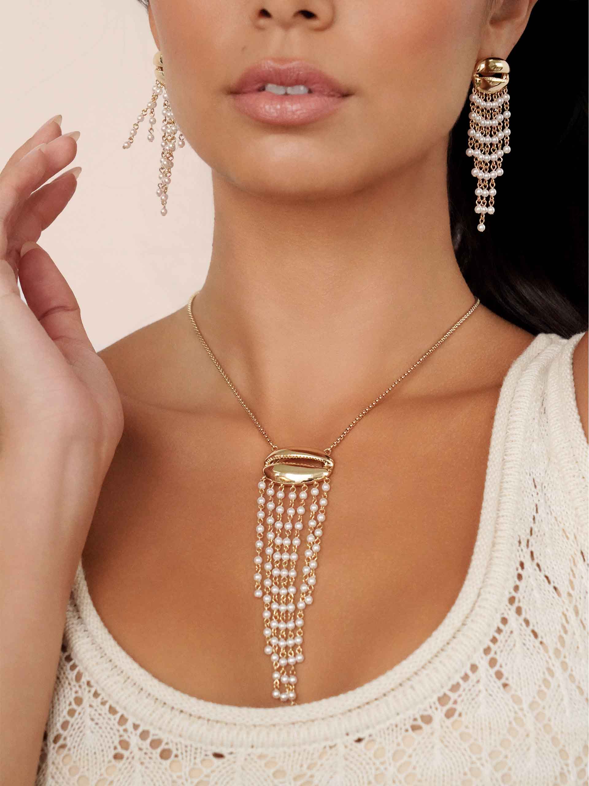 Mykonos Shell Dangle Earrings - Flying Tomato - Earrings - Ettika