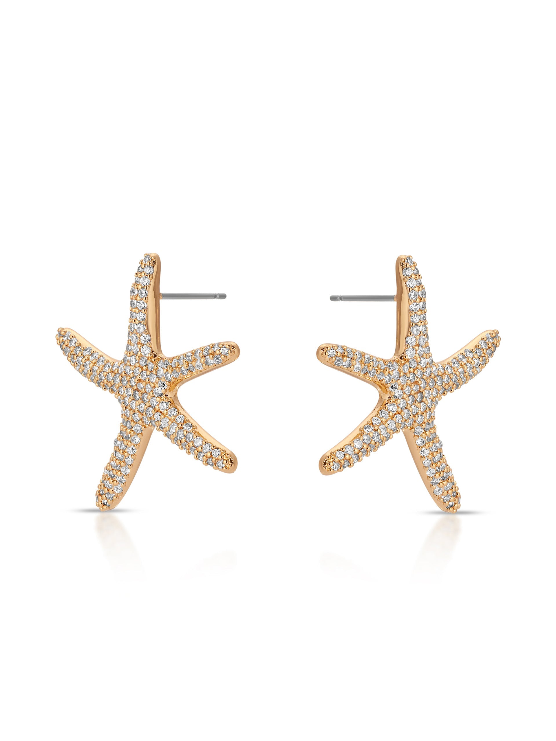 Pavè Starfish Earrings - Flying Tomato - Earrings - Ettika