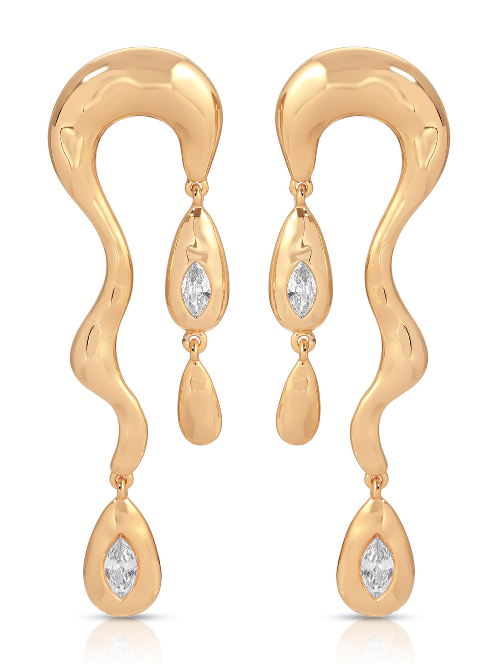 Melting Metal Dangle Earrings.