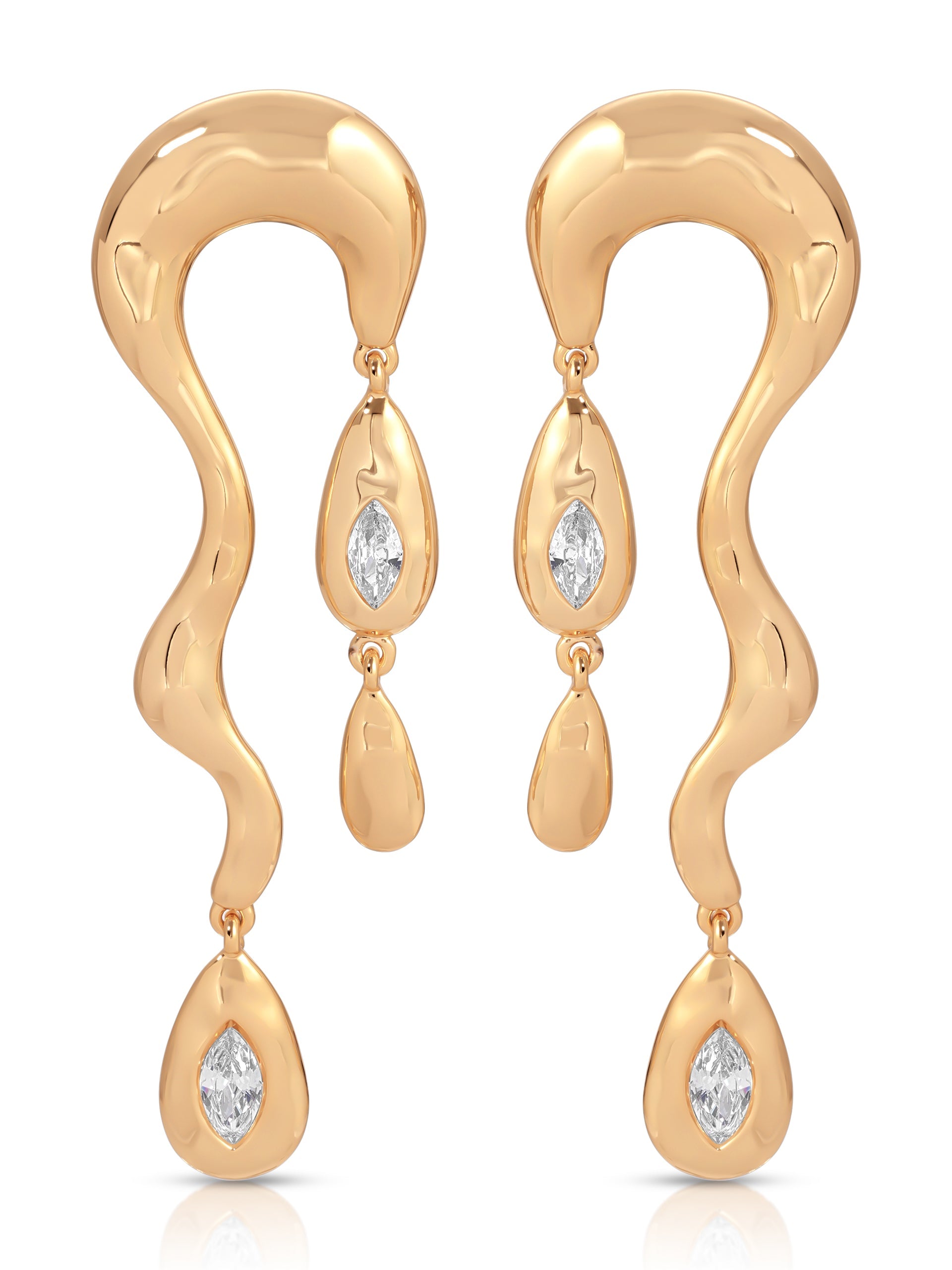 Melting Metal Dangle Earrings.