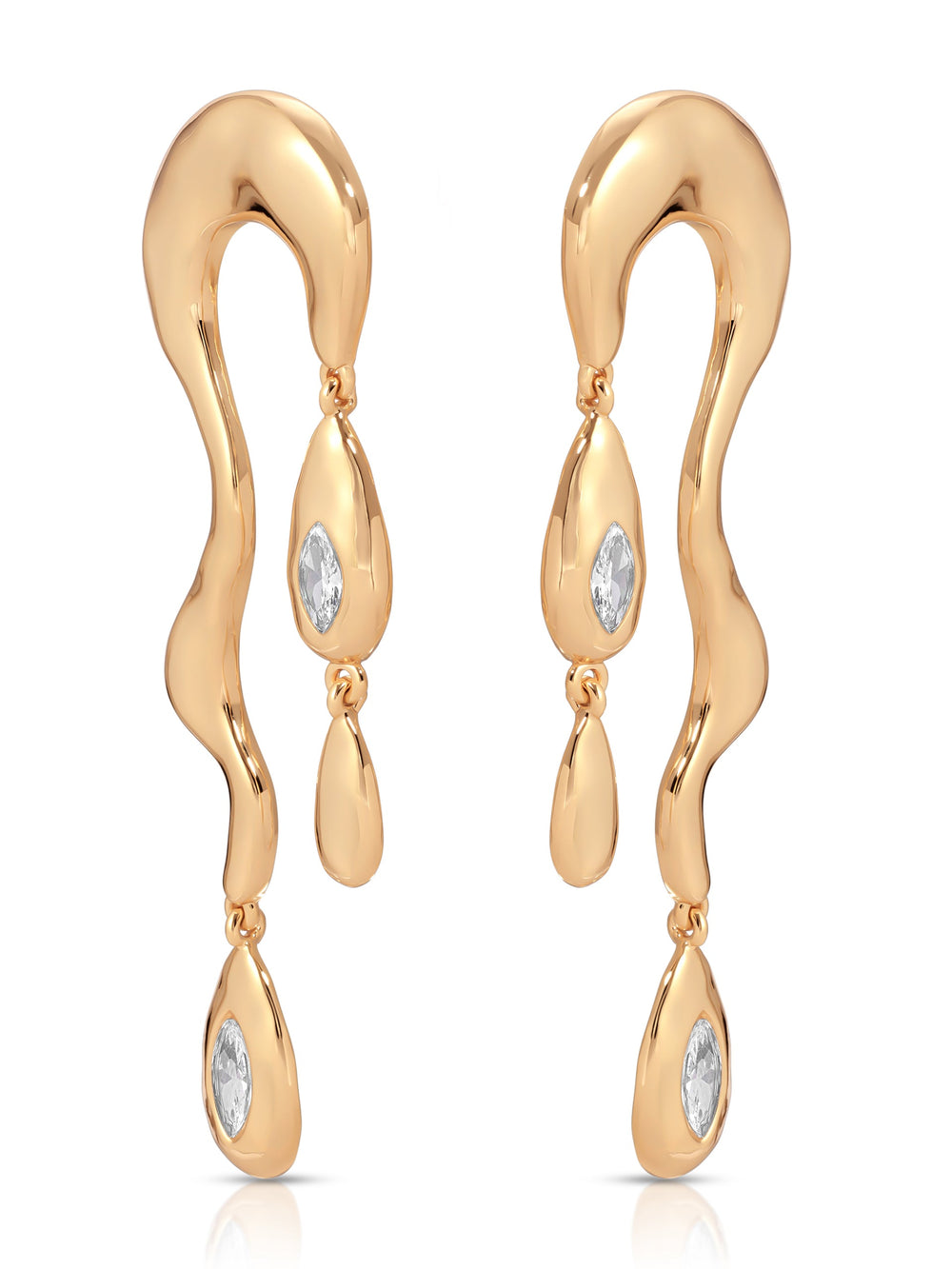 Melting Metal Dangle Earrings.