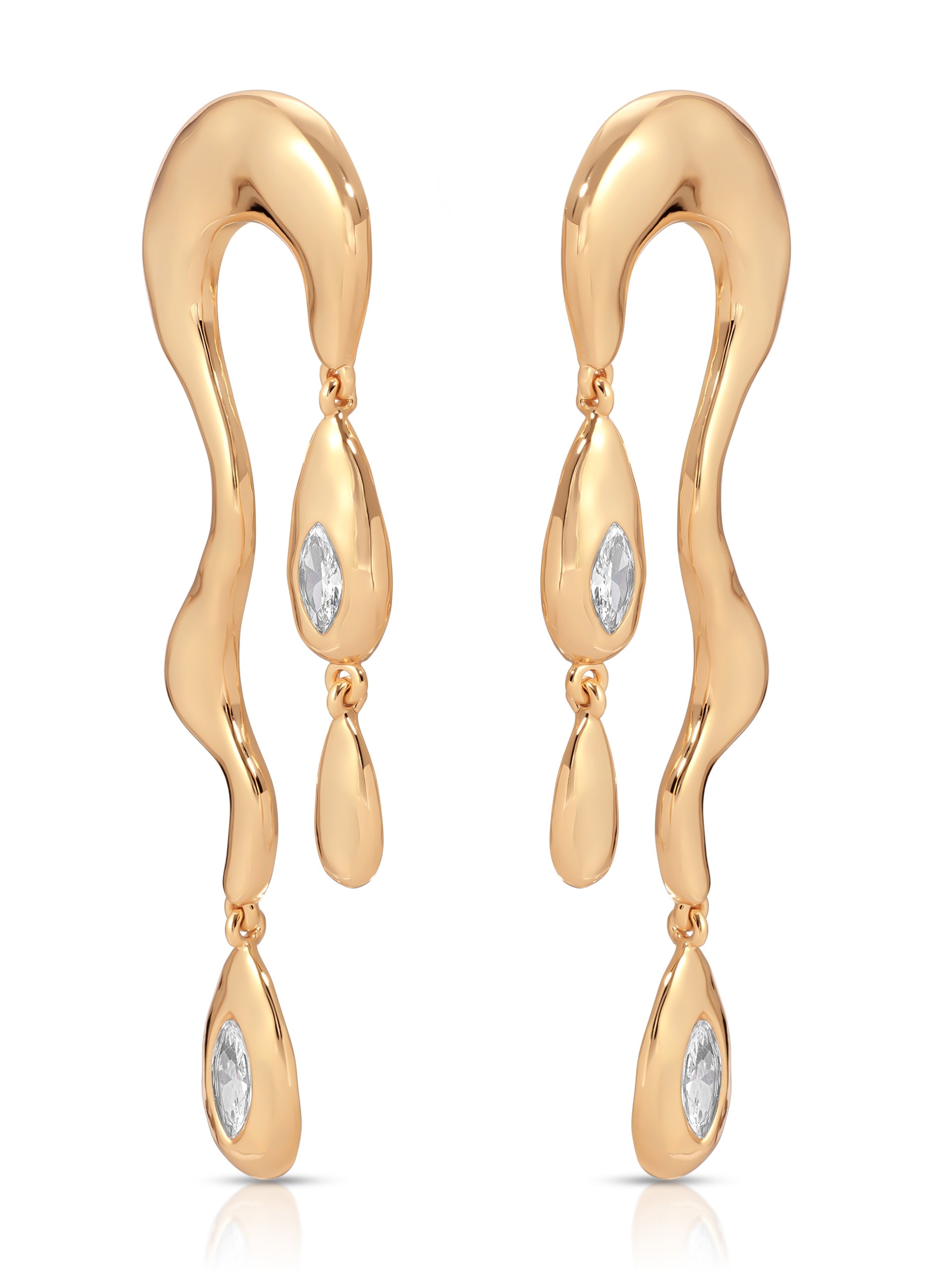 Melting Metal Dangle Earrings.