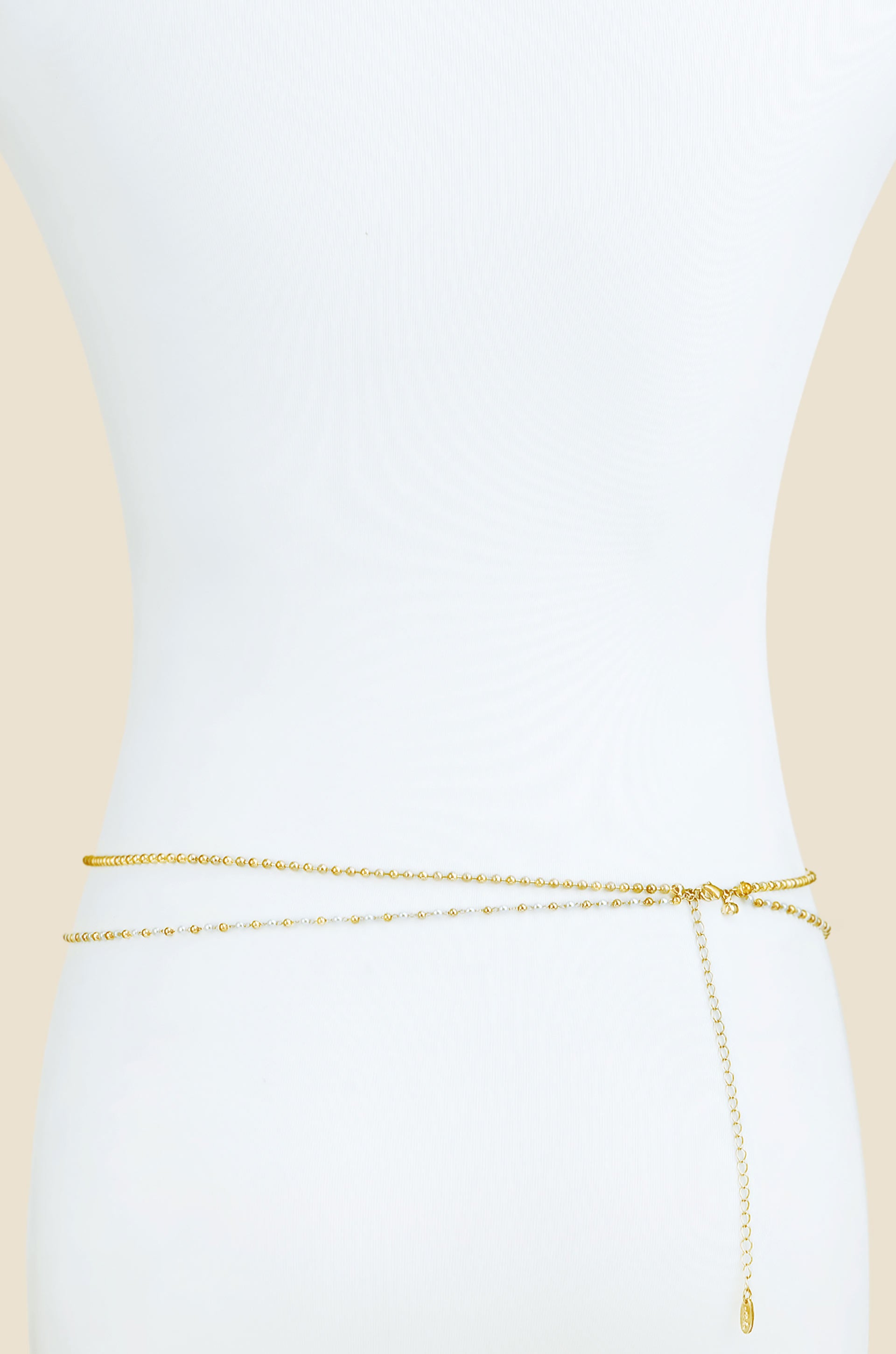 Pearl Strand Gold Body Chain