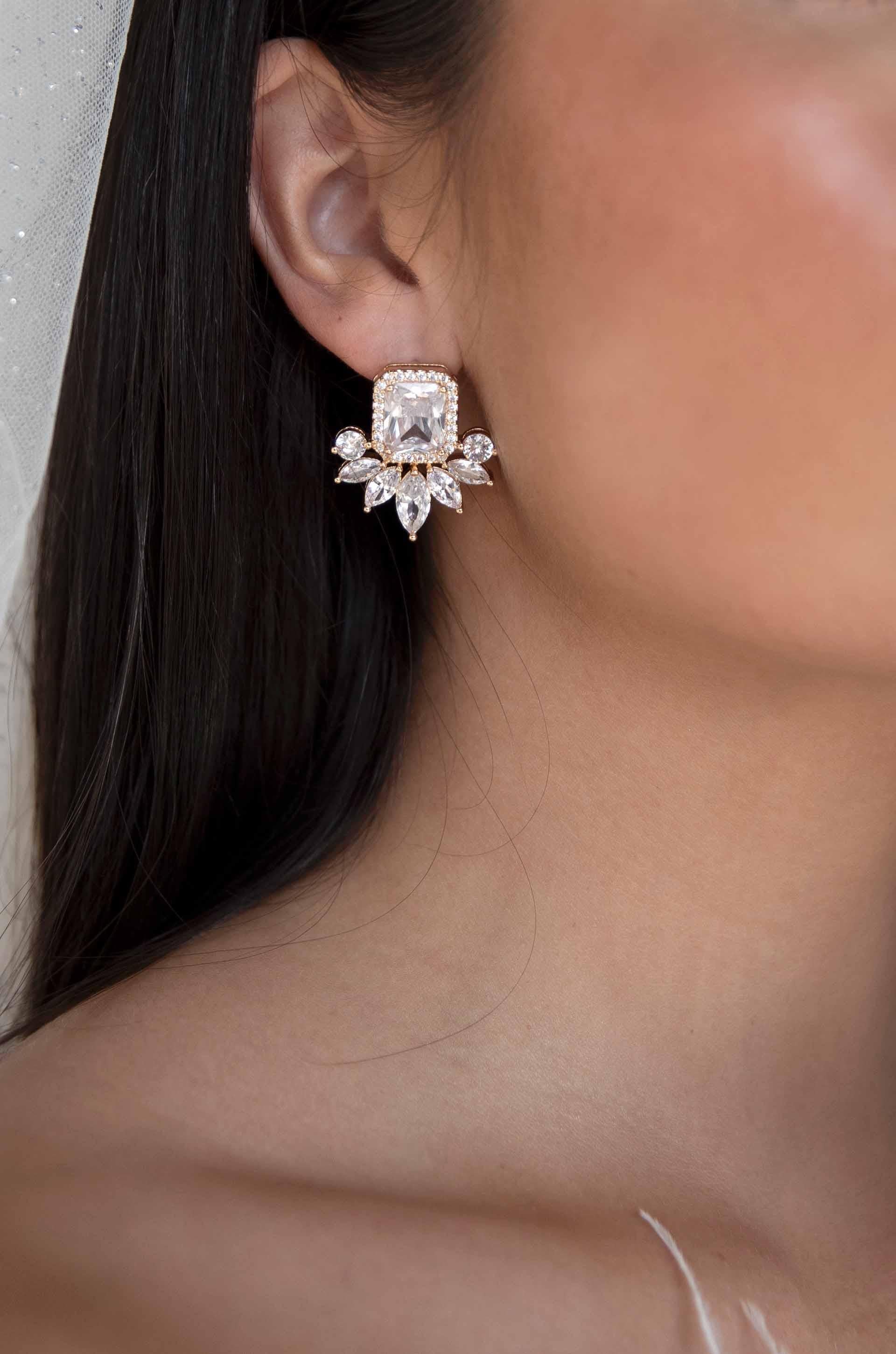 Shine Crystal Stud Earrings - Flying Tomato - Earrings - Ettika