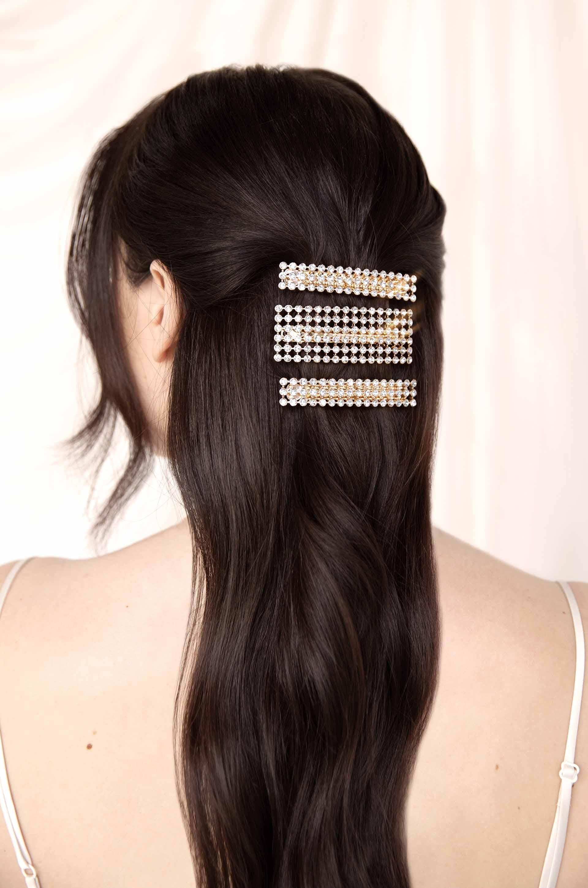 Disco Doll Crystal Barrette Set - Flying Tomato - Hair - Ettika