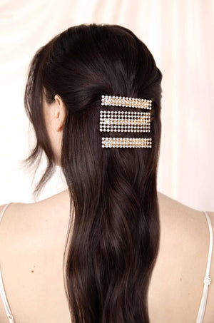 Disco Doll Crystal Barrette Set - Flying Tomato - Hair - Ettika
