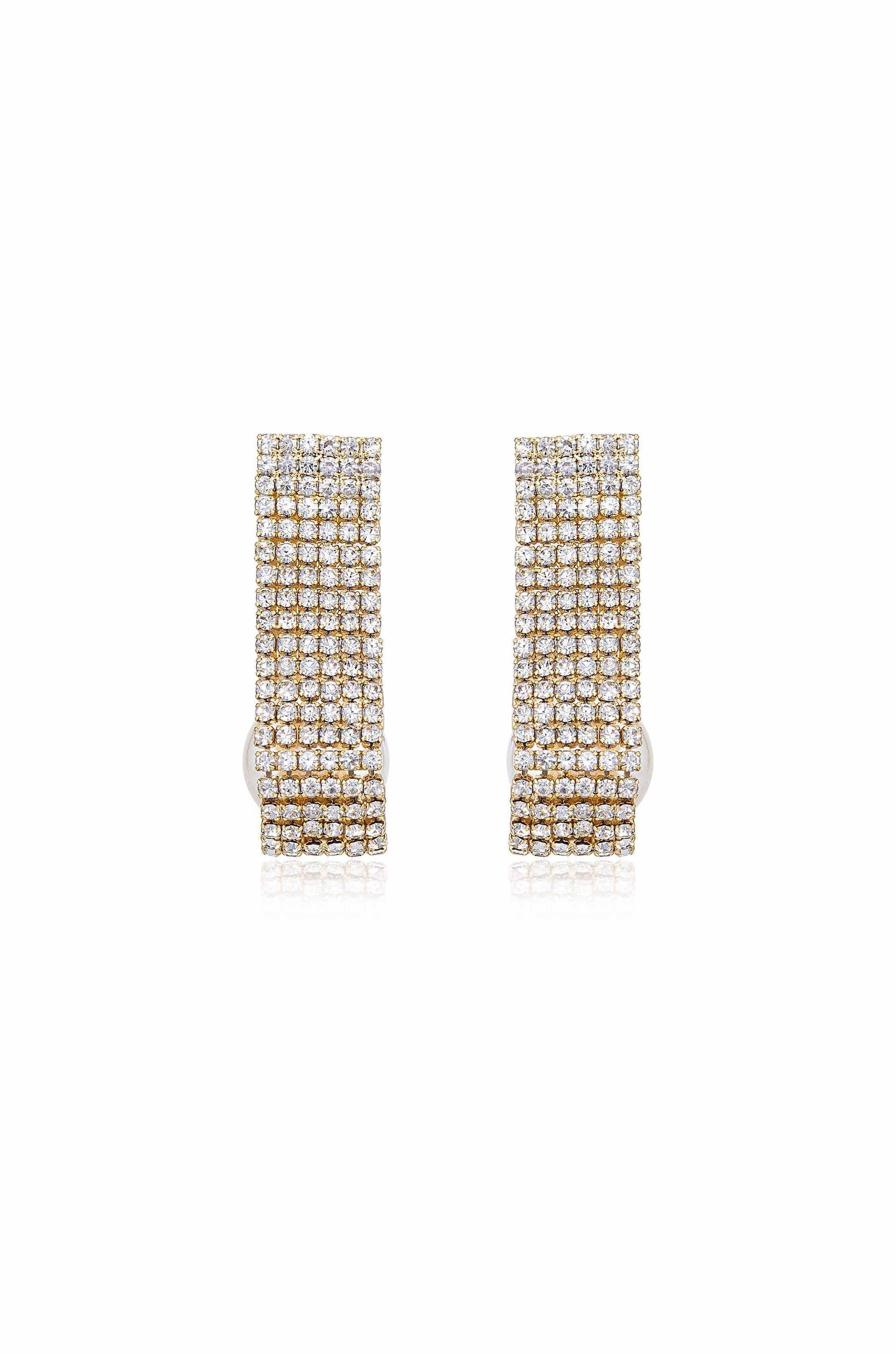 Swaddled Pearl Crystal Teardrop Earrings - Flying Tomato - Earrings - Ettika
