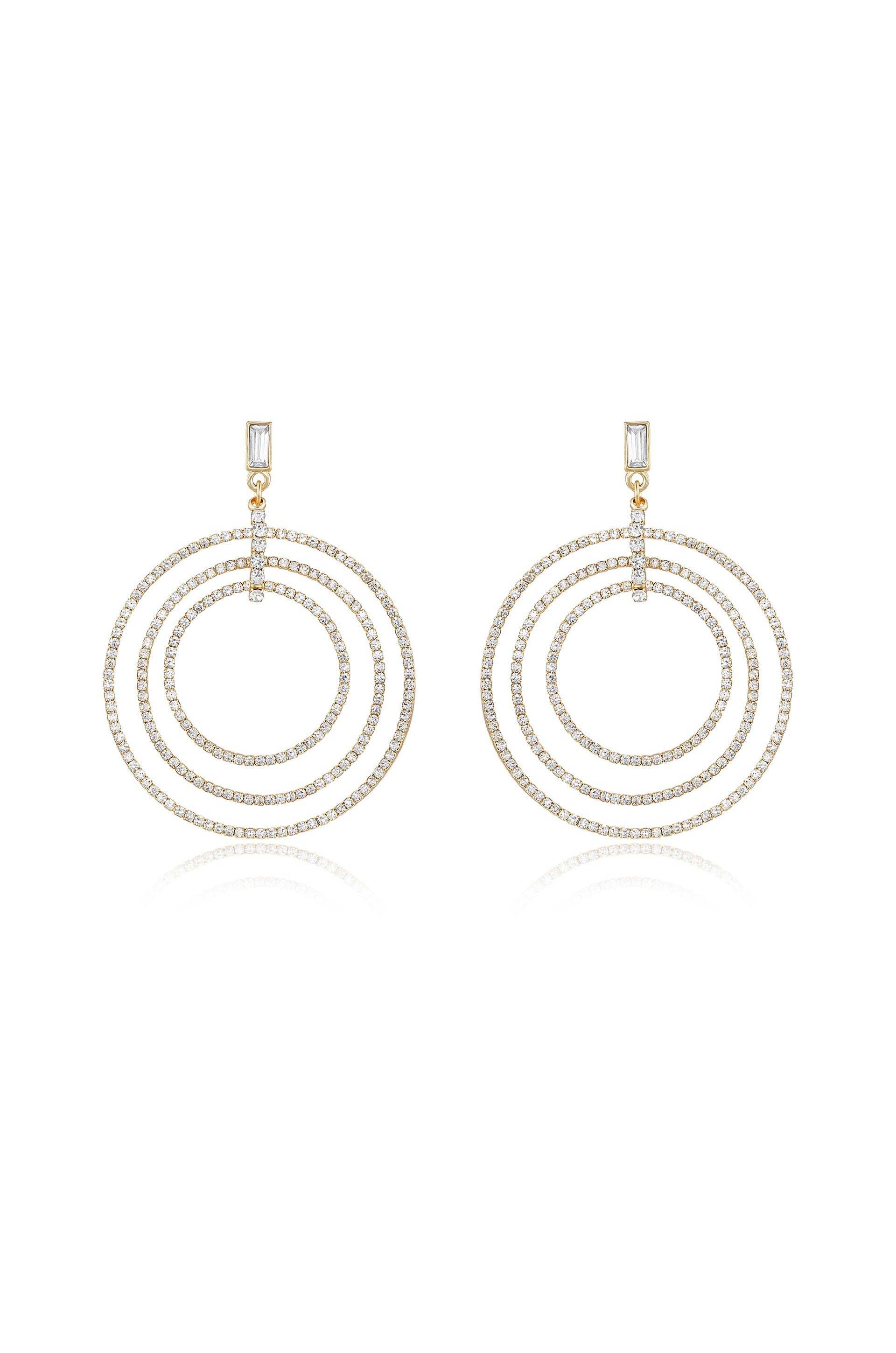 Disco Crystal Ring Earrings.