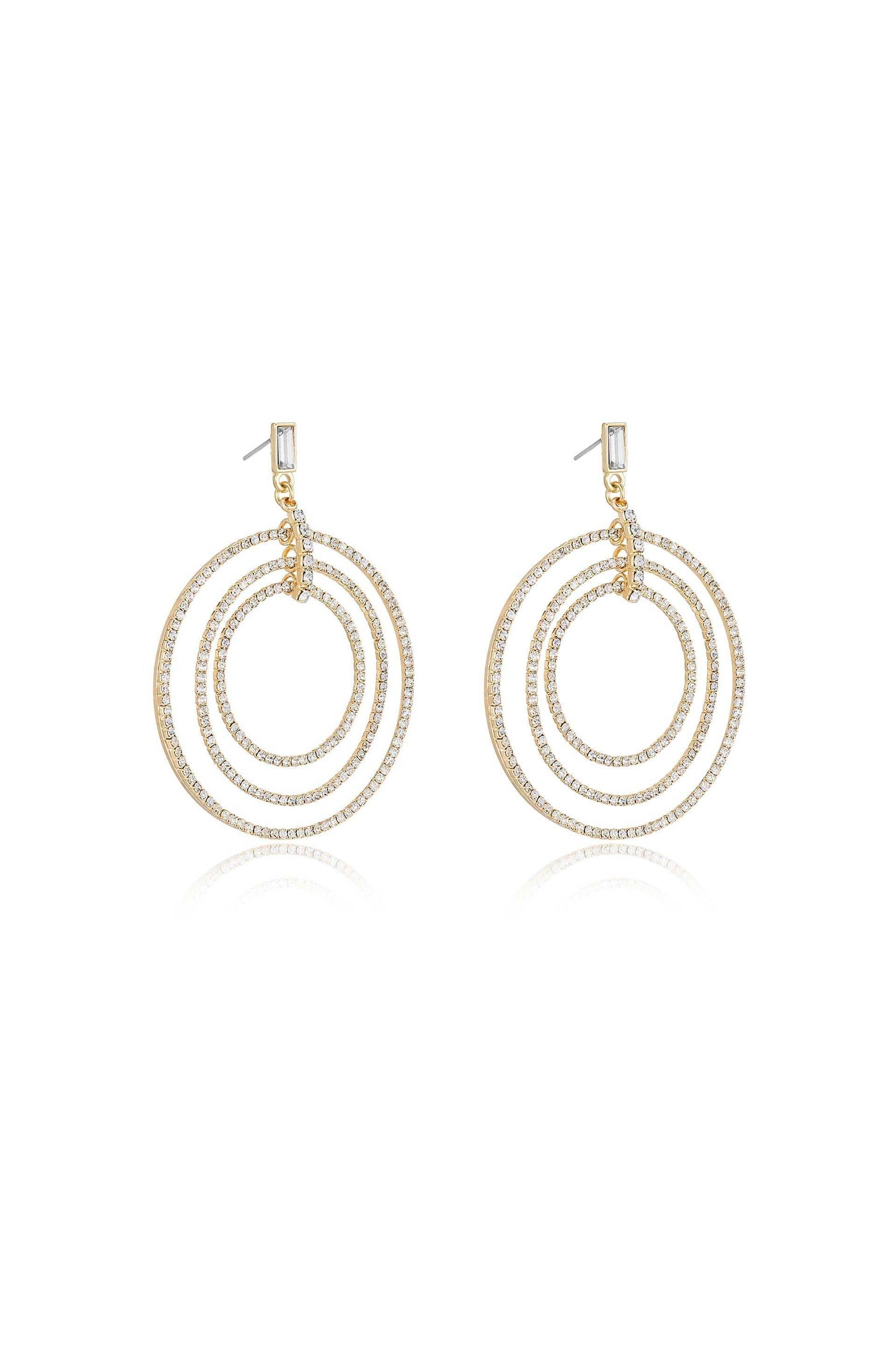 Disco Crystal Ring Earrings.