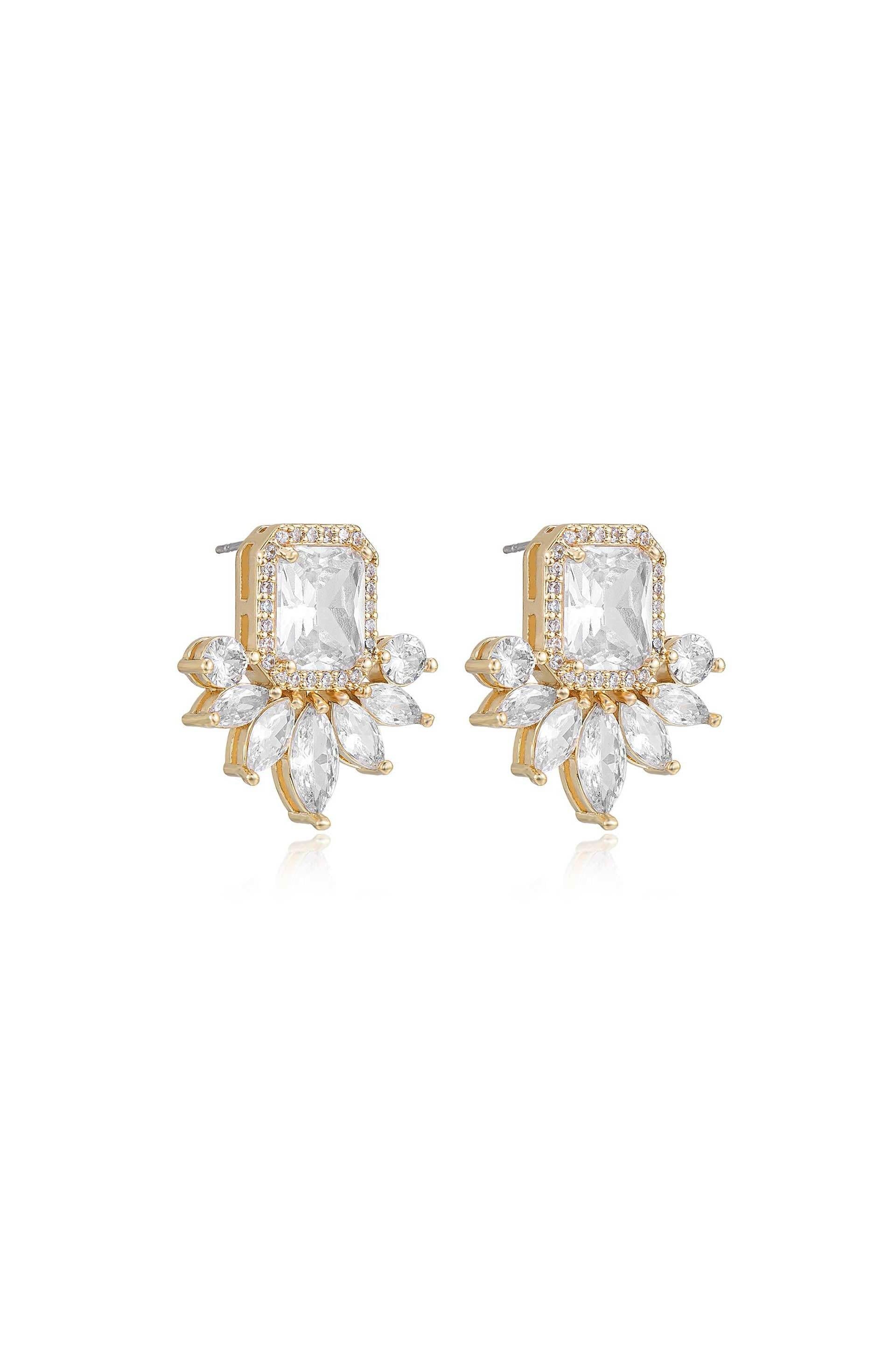 Shine Crystal Stud Earrings - Flying Tomato - Earrings - Ettika