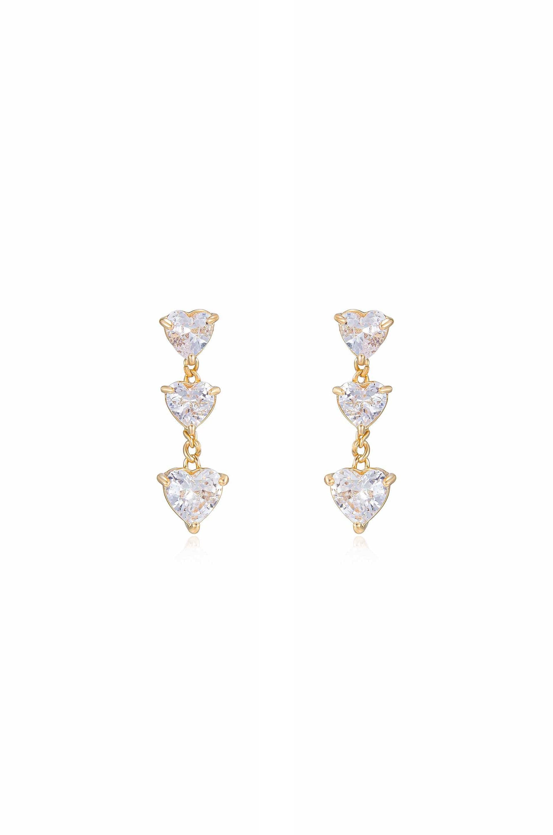 Queen of Hearts Crystal Earrings - Flying Tomato - Earrings - Ettika