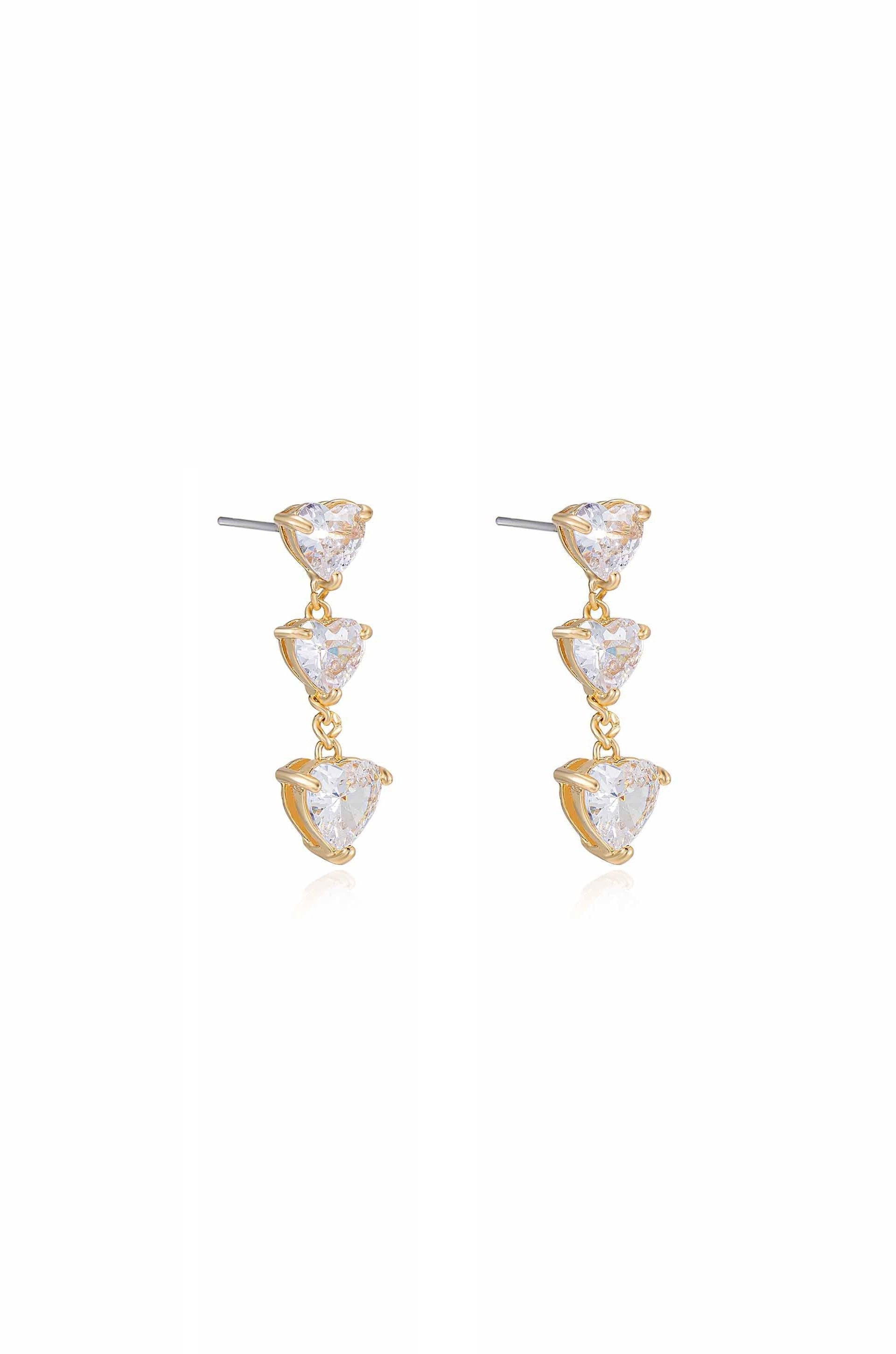 Queen of Hearts Crystal Earrings - Flying Tomato - Earrings - Ettika