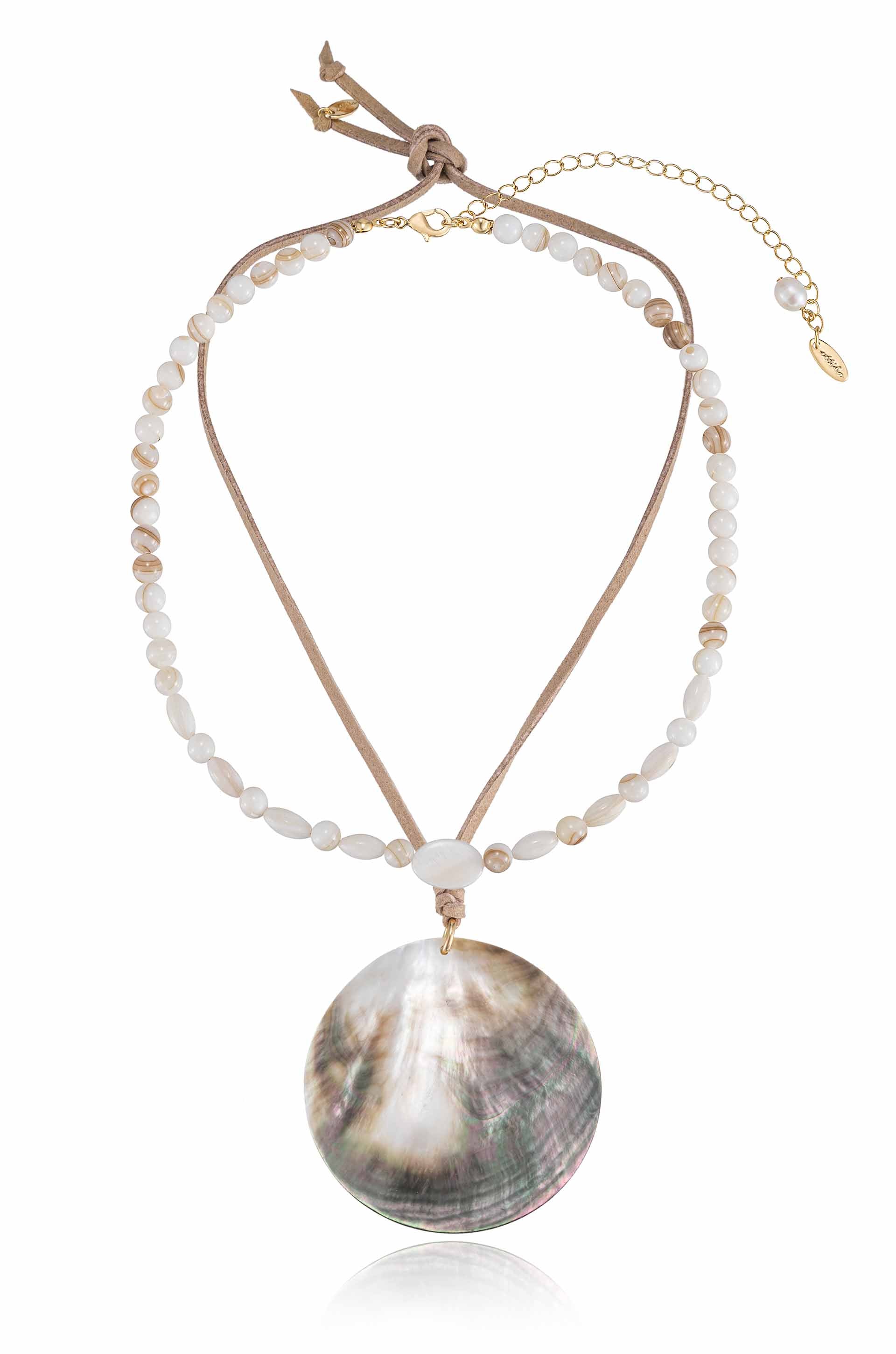 Opalescent Shell Necklace Set