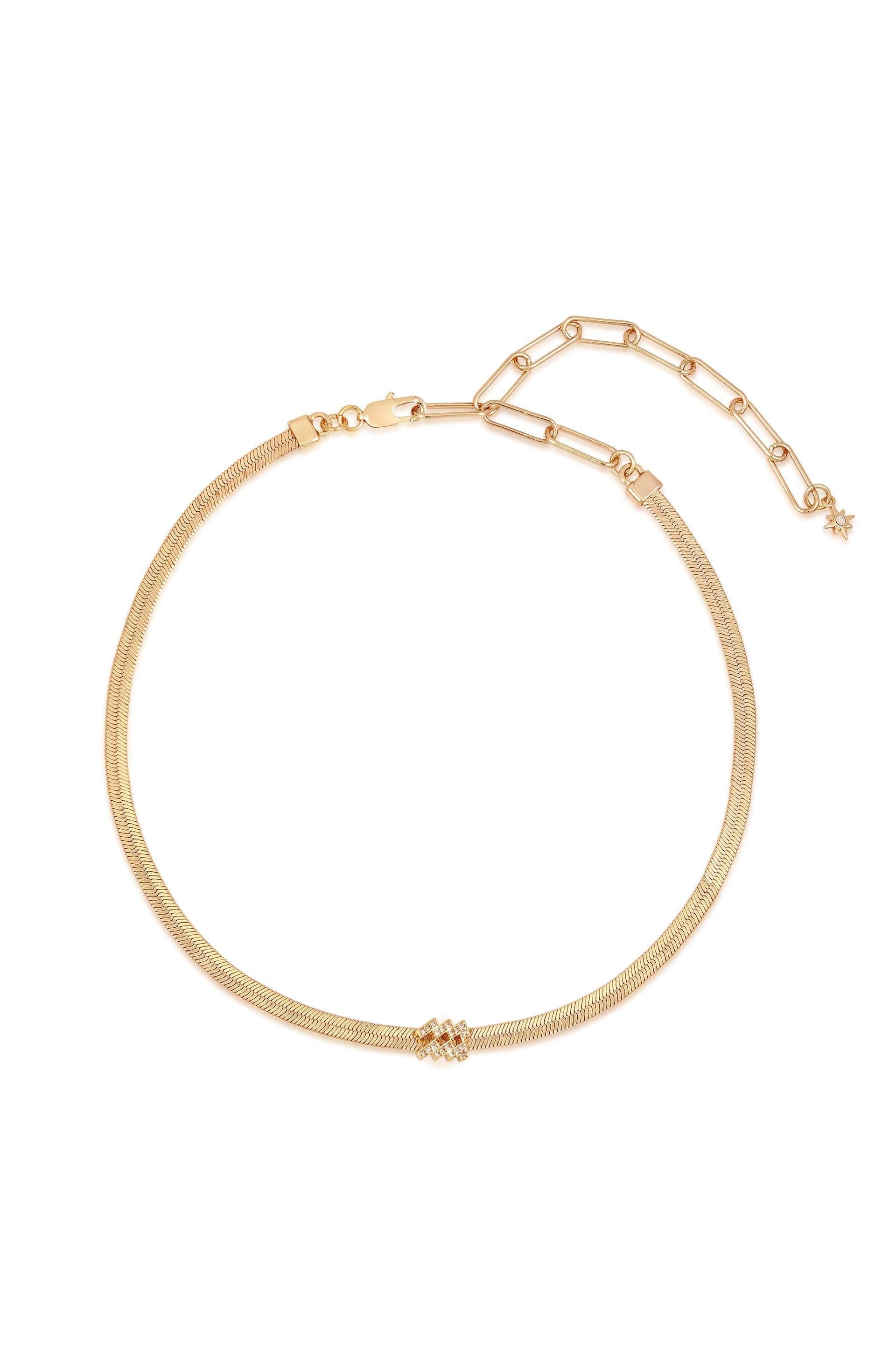 Zodiac Herringbone Necklace - Flying Tomato - Necklaces - Ettika