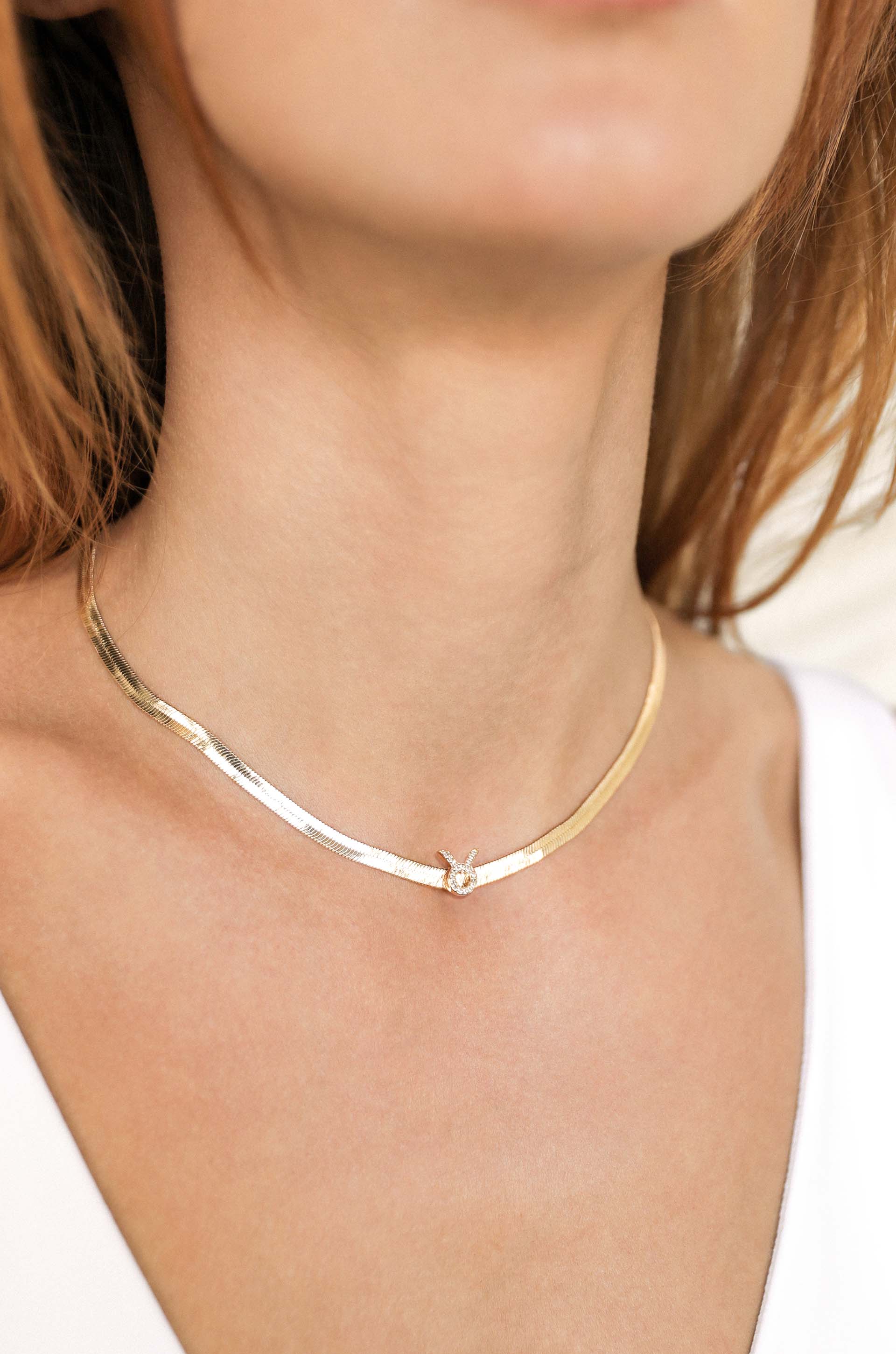 Zodiac Herringbone Necklace - Flying Tomato - Necklaces - Ettika