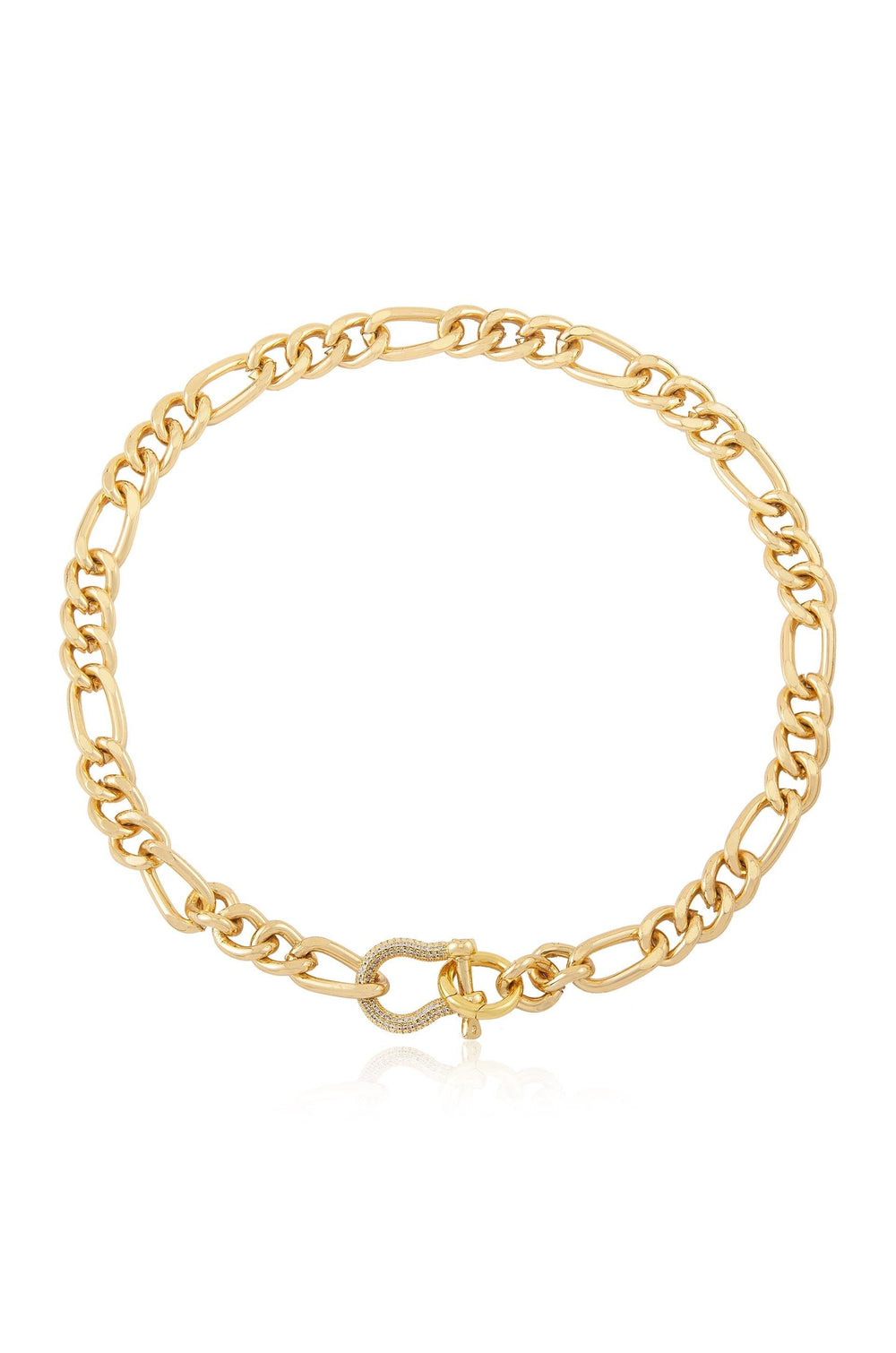 Cuffed Love Chain Link Necklace - Flying Tomato - Necklaces - Ettika