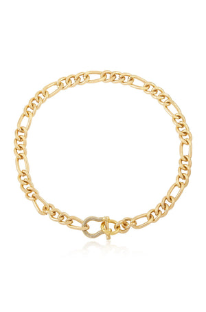 Cuffed Love Chain Link Necklace - Flying Tomato - Necklaces - Ettika