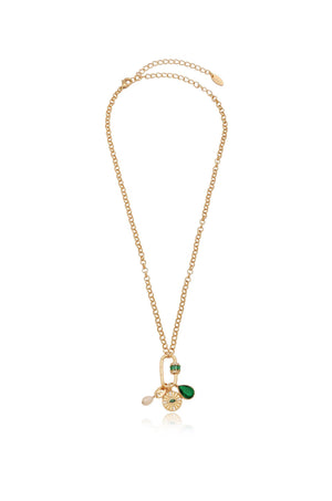Green Queen Crystal Charm Necklace - Flying Tomato - Necklaces - Ettika