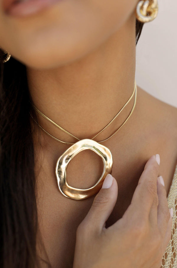 Open Circle Necklace - Flying Tomato - Necklaces - Ettika